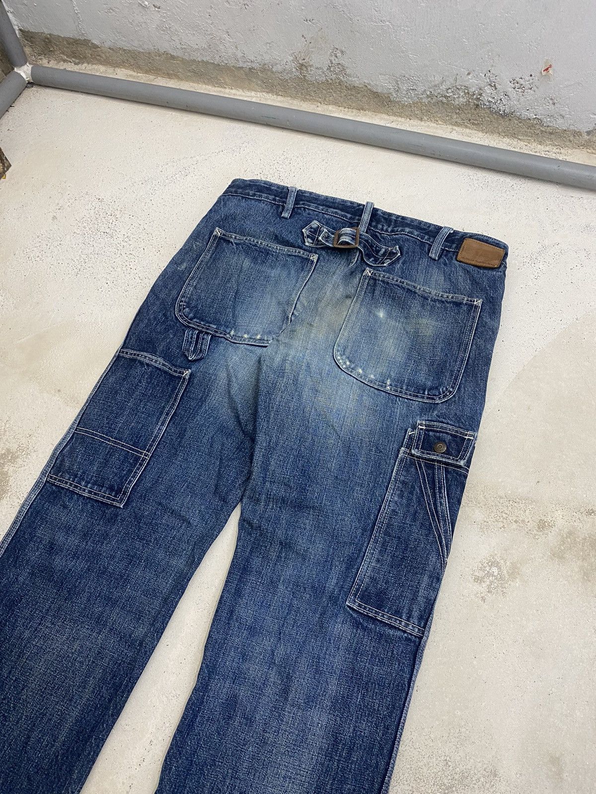 JNCO × Japanese Brand Gap Jean Baggy Loose Fit Blue Jean Cargo Pocket Jnco Size US 37 - 12 Thumbnail