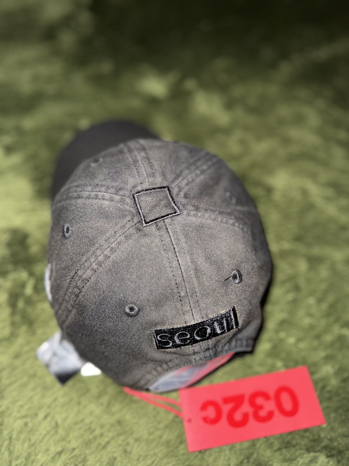032c [OS] 032C Seoul Exclusive Washed Cap – Black Size ONE SIZE - 4 Thumbnail
