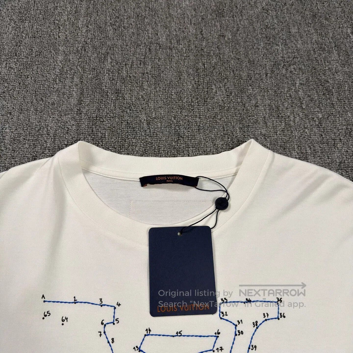 Louis Vuitton LV Embroidered Big Logo White T-shirt. Size US XL / EU 56 / 4 - 3 Thumbnail