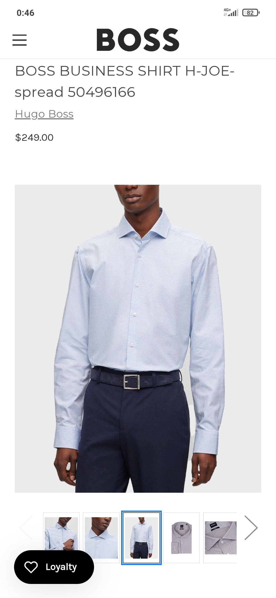 Hugo Boss BOSS BUSINESS SHIRT H-JOE-spread 50496166 Size US L / EU 52-54 / 3 - 2 Thumbnail