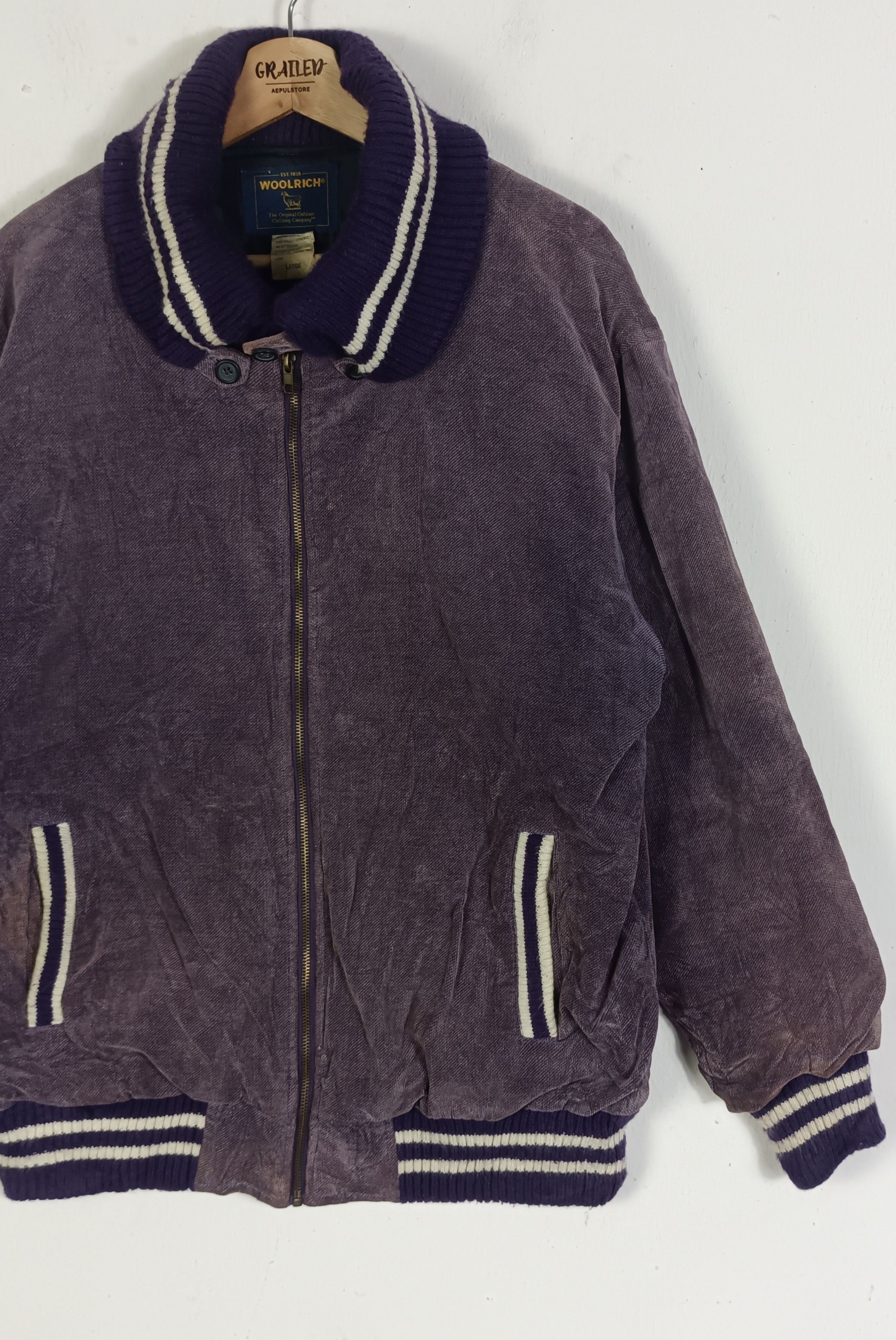 Woolrich Woolen Mills Vintage WOOLRICH Coduroy Bomber Jacket Size US XL / EU 56 / 4 - 3 Thumbnail