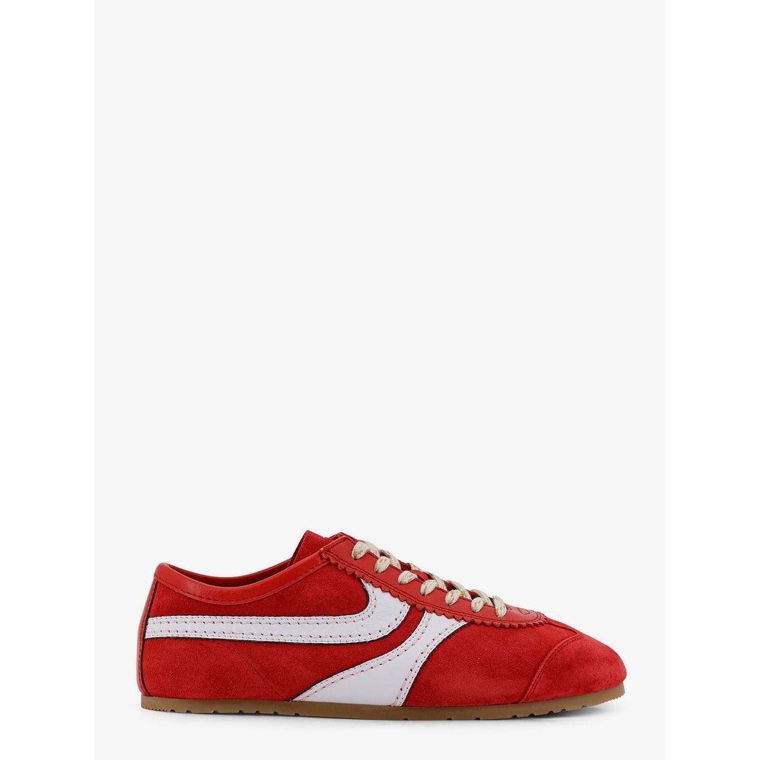 DRIES VAN NOTEN Red Suede Sneakers New & Authentic (Women's