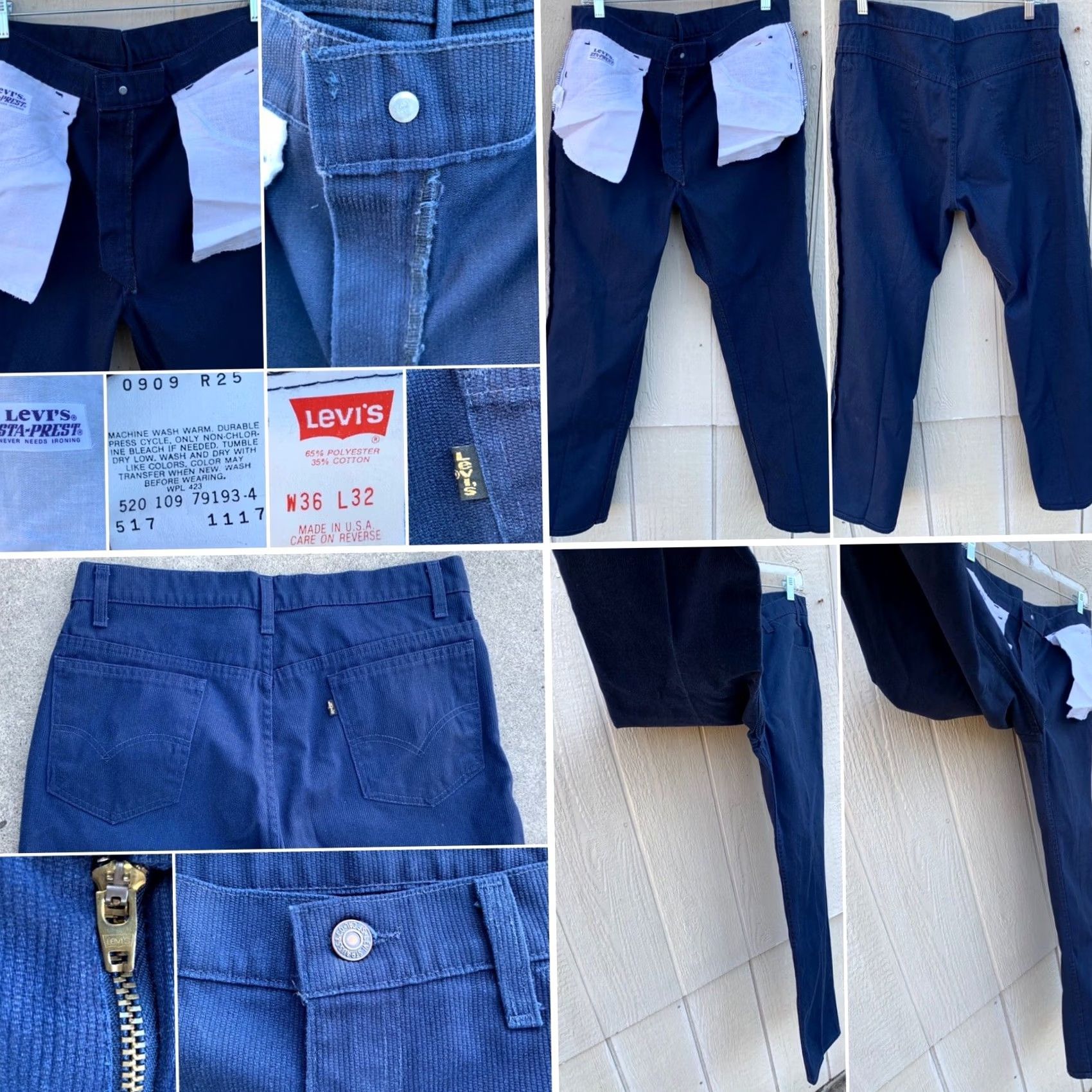 Vintage VINTAGE Levi’s 517 Pants Blue Sta Prest Levi’s 517 Pants 36x32 Mens Jeans 5-Pocket Denim Made in USA W 36 L 32 Cowboycore Blue Sta Prest Size US 36 / EU 52 - 6 Thumbnail