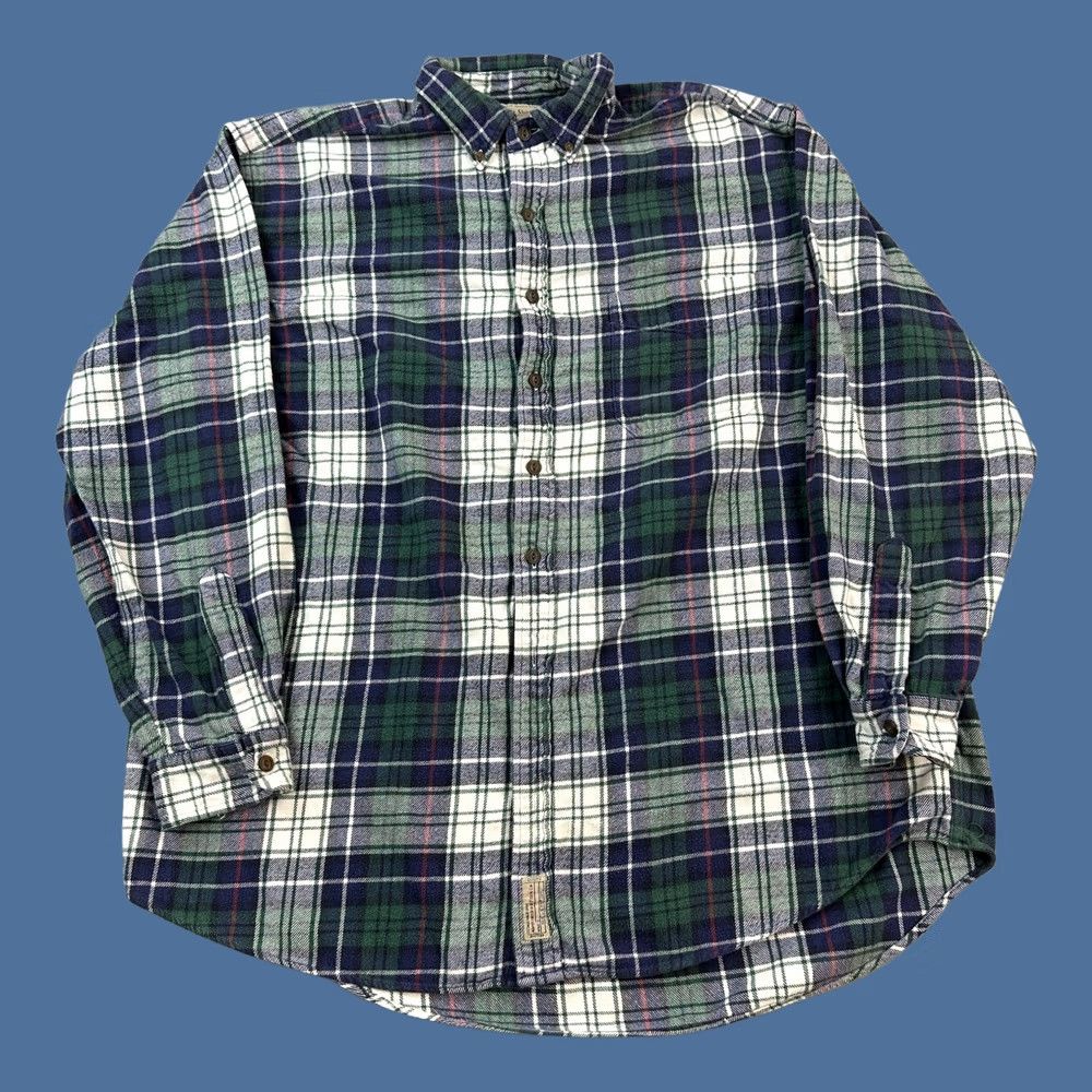 Abercrombie & Fitch VINTAGE Abercrombie & Fitch The Big Shirt Mens XL Green Plaid Flannel Button-Up Shirt Size US XL / EU 56 / 4 - 1 Thumbnail