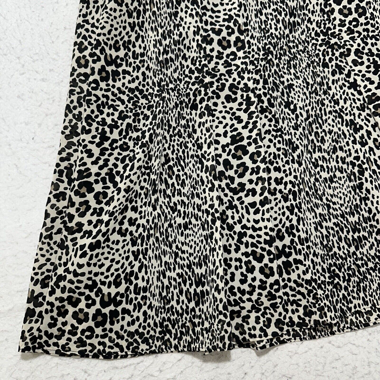 Other Worthington Women's 14 Black White Leopard Print Skirt Lined Size 36" / US 14 / IT 50 - 5 Thumbnail