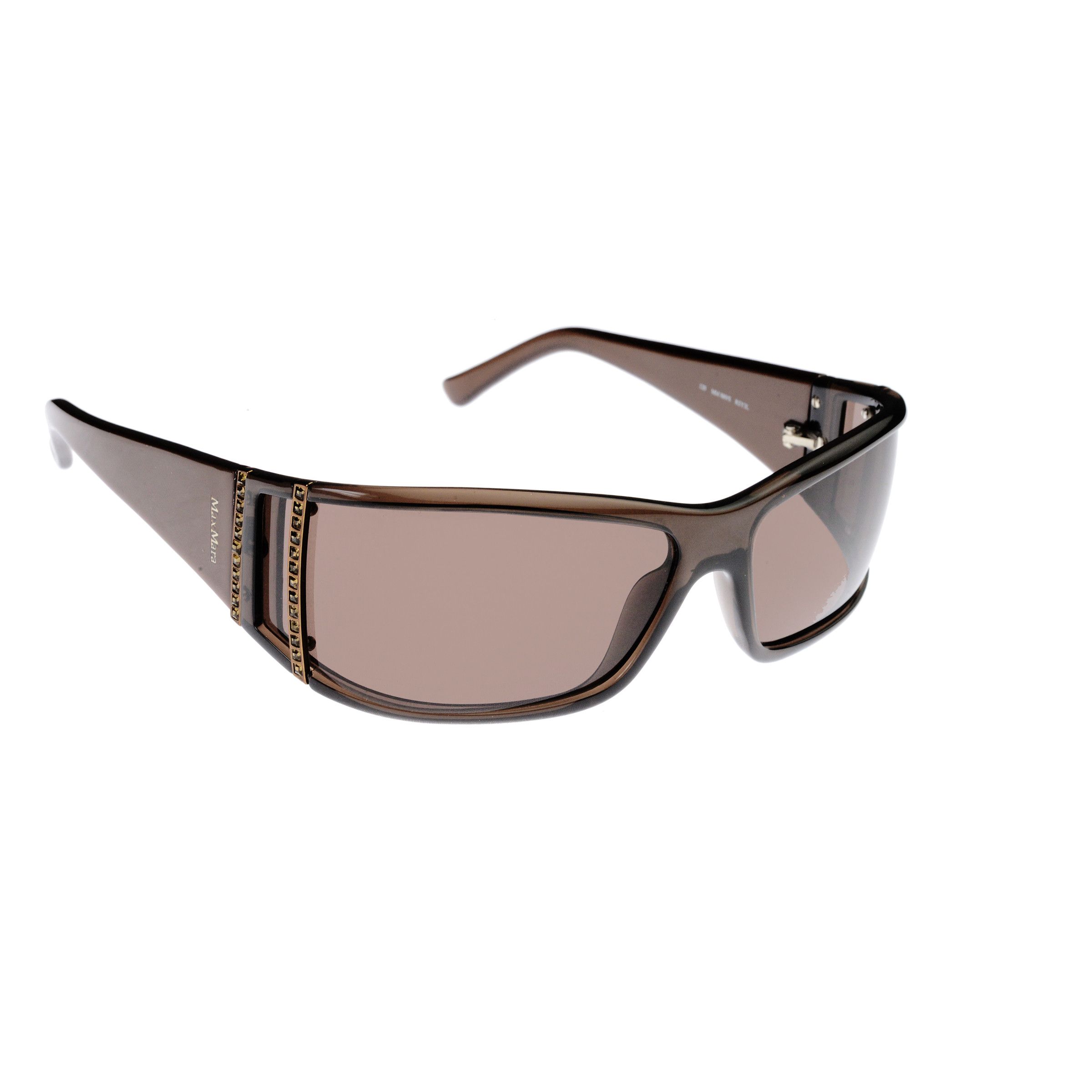 Max Mara Max Mara '00s Brown Wrap Around Oversized Sunglasses Size ONE SIZE - 3 Thumbnail