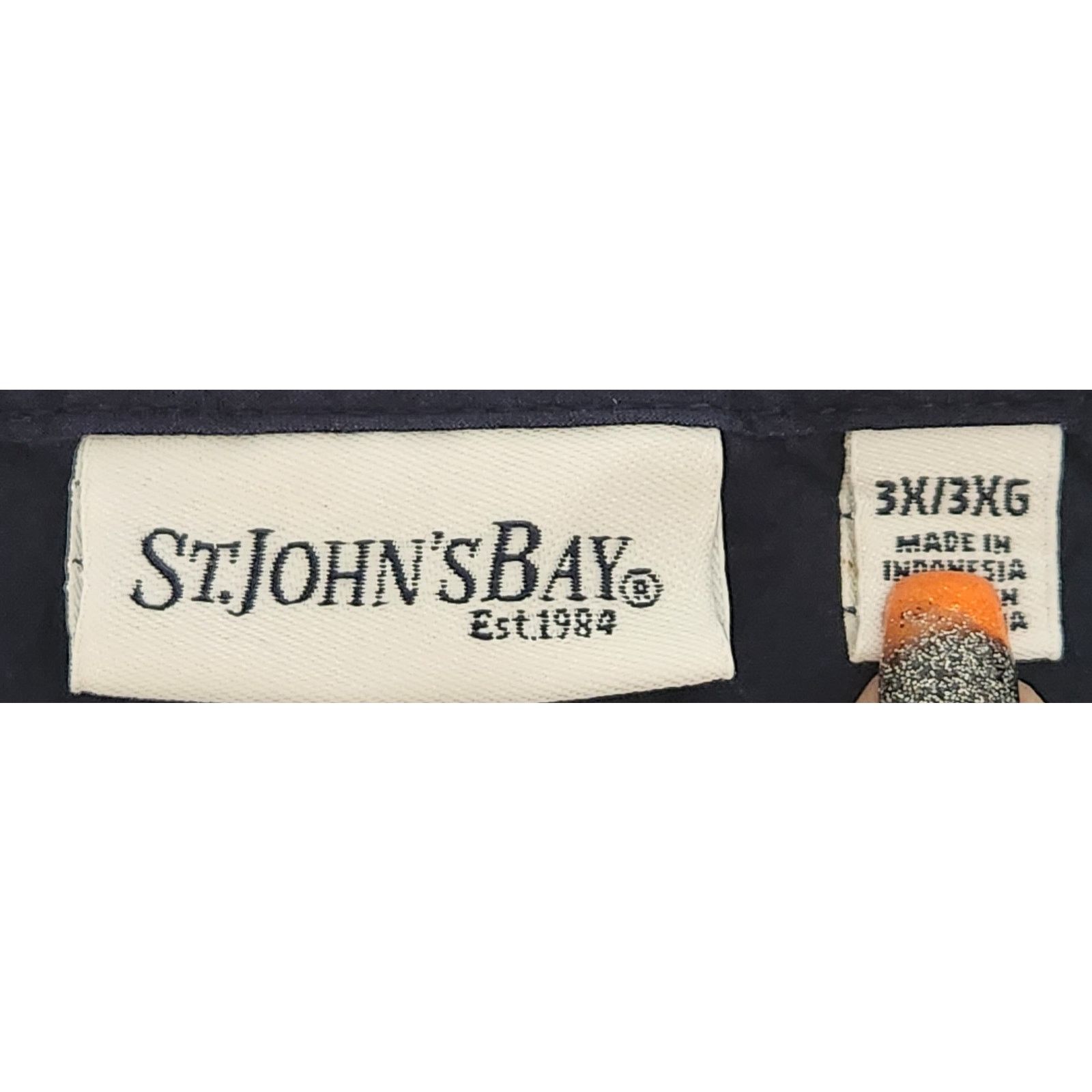 Other St John's Bay Navy Blue Sleeveless V Neck Top 3X Plus Size 3XL / US 20-22 - 4 Thumbnail