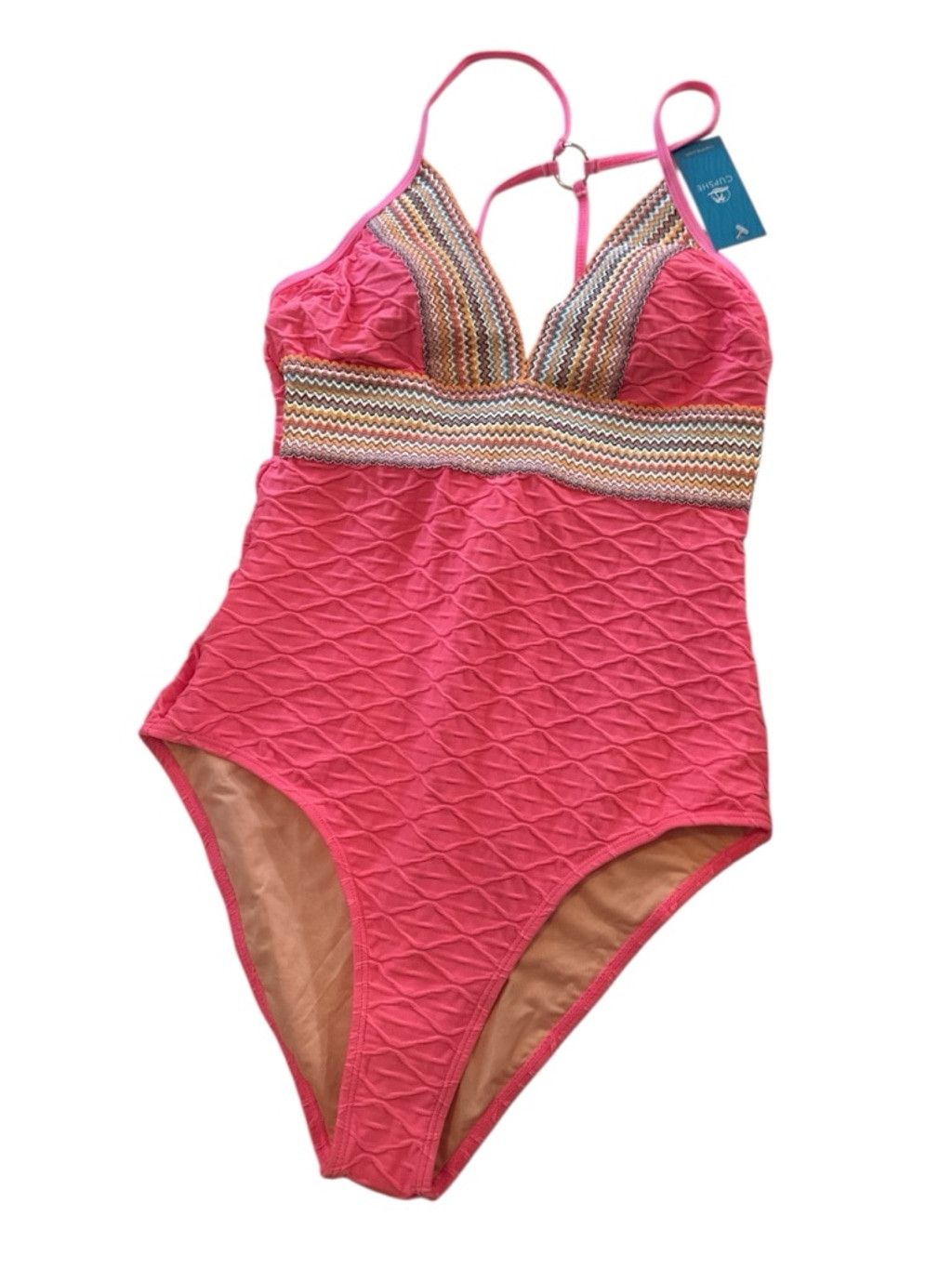 Other Nwt CUPSHE women's one pc Swimsuit v Neck Hot Pink sz med Size ONE SIZE - 3 Thumbnail