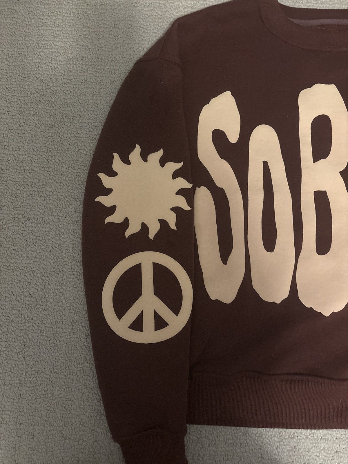 Vintage Sobra Wordwide Puff Print Crewneck Sweater Size US L / EU 52-54 / 3 - 3 Thumbnail