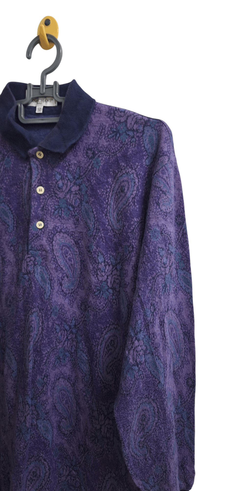 Longchamp × Vintage Vintage Longchamp Paris Paisley Wool Cotton Size US M / EU 48-50 / 2 - 2 Thumbnail