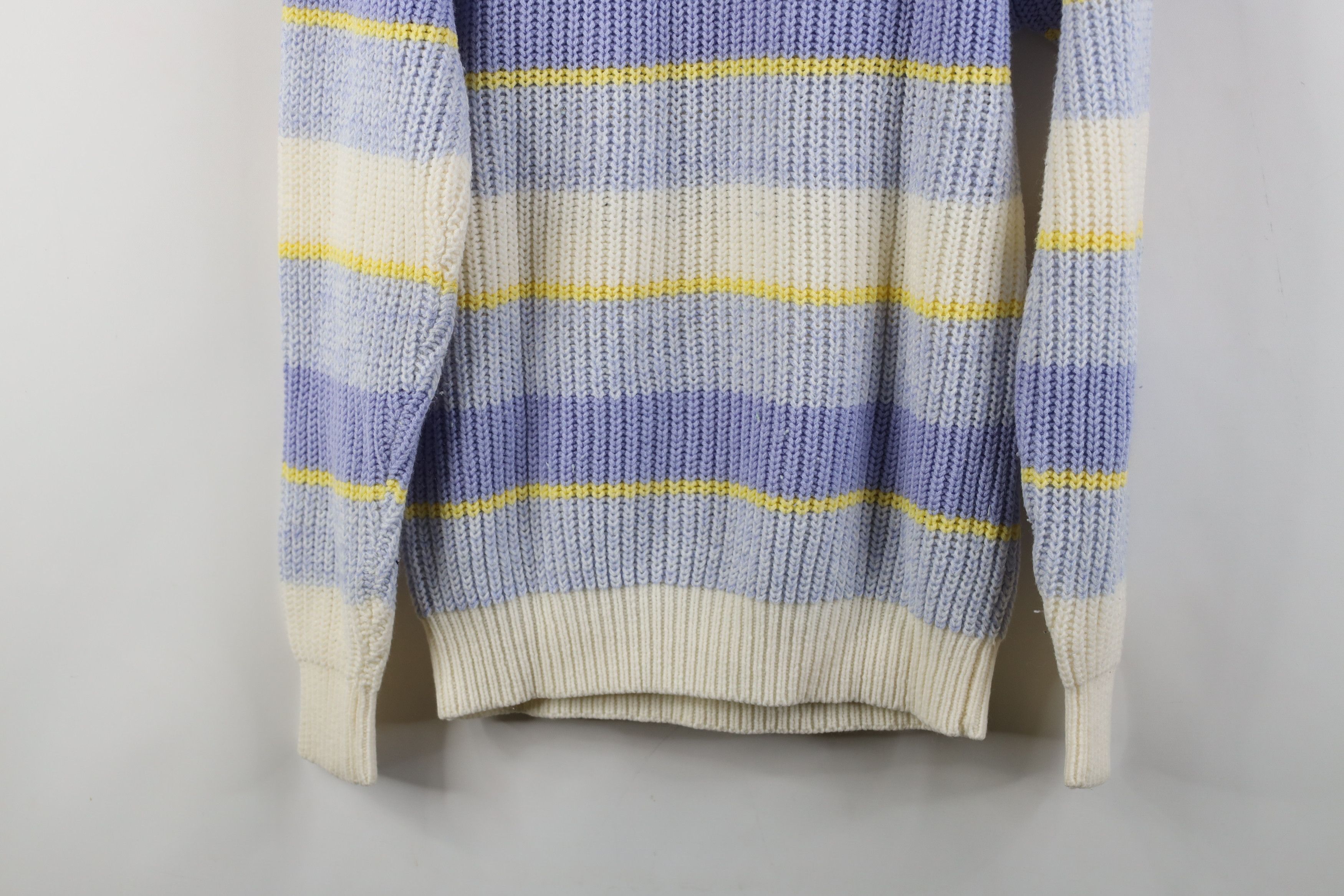 Vintage Vintage 70s Streetwear Striped Chunky Ribbed Knit Sweater Size S / US 4 / IT 40 - 11 Thumbnail