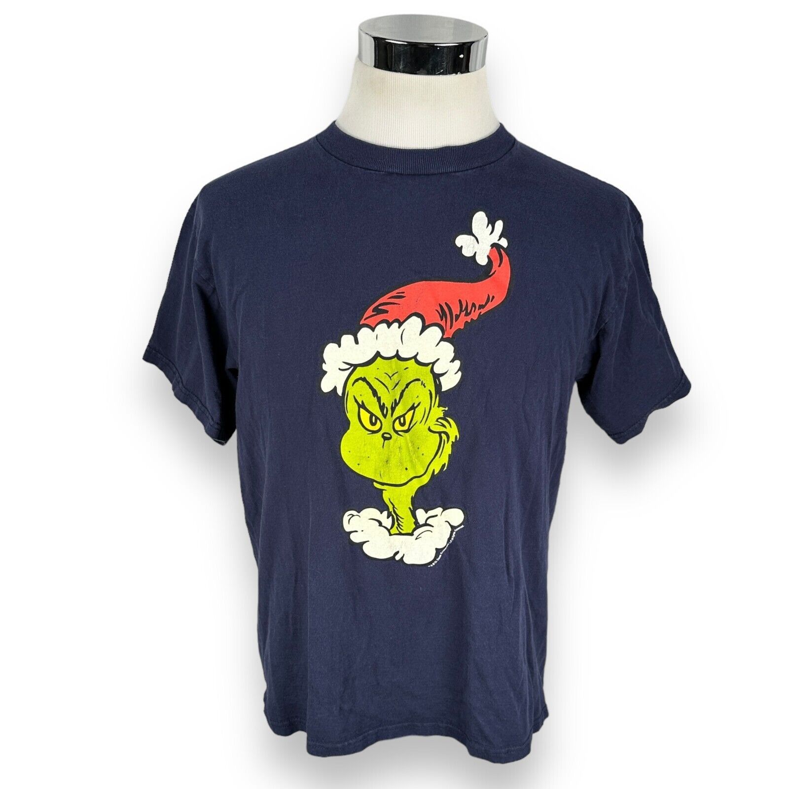 Delta Vintage Santa Grinch Christmas T-Shirt Men Large Blue Cotton Size US L / EU 52-54 / 3 - 1 Thumbnail