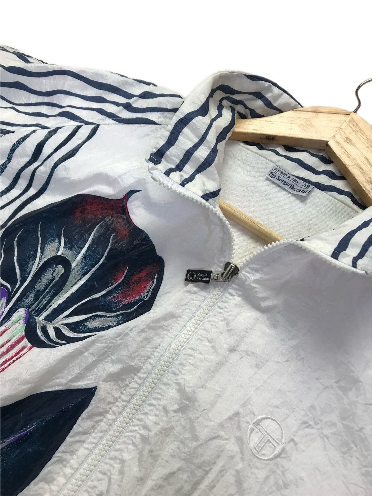 Sergio Tacchini Vintage Sergio Tacchini Floral Ladies Windbreaker Jacket Size XL / US 12-14 / IT 48-50 - 11 Thumbnail