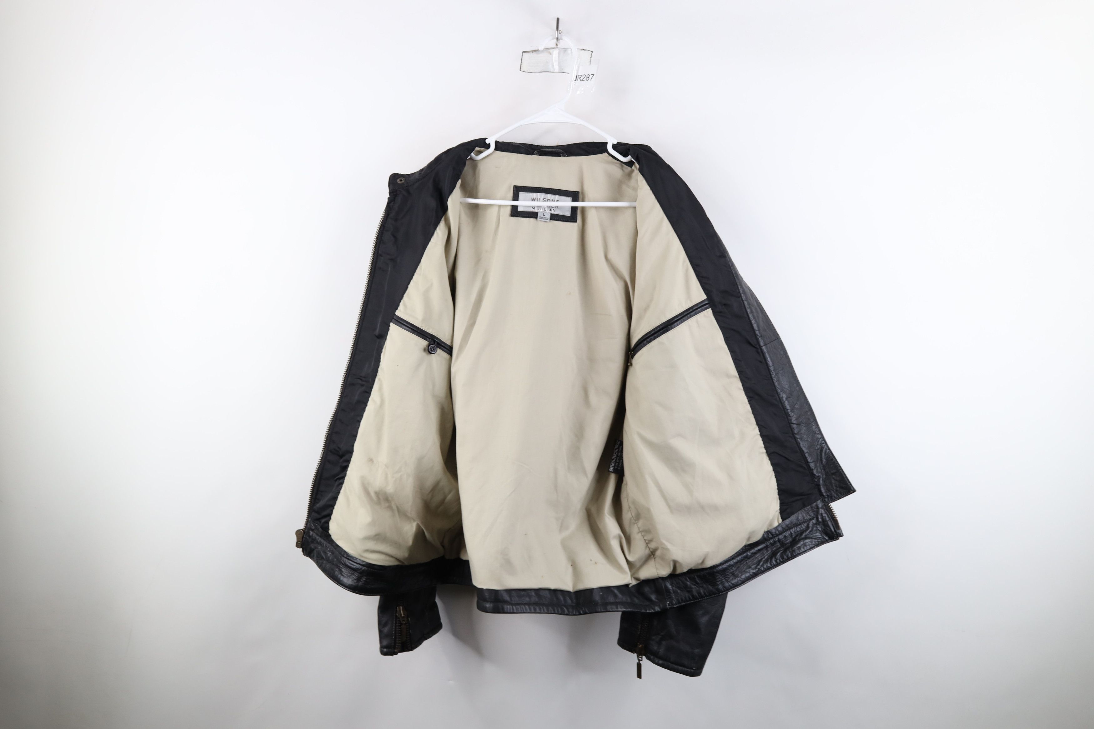 Vintage Vintage 90s Streetwear Leather Cafe Racer Bomber Jacket Size US L / EU 52-54 / 3 - 9 Thumbnail