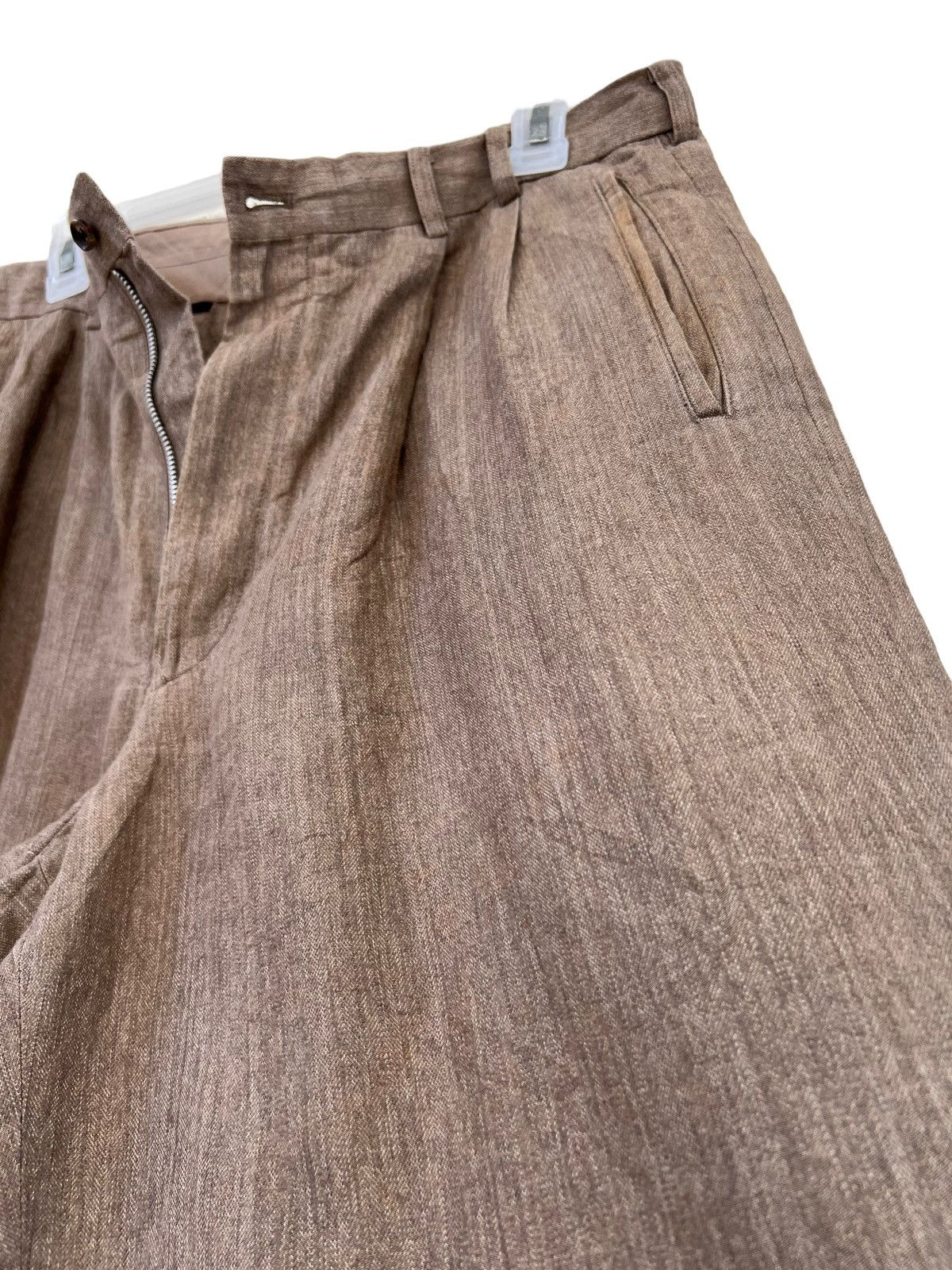 Other Vintage Papas Japan Sun Fade Light Brown Linen Loose Trouser Size US 32 / EU 48 - 13 Thumbnail