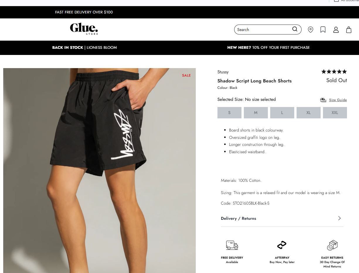 Stussy Stussy Shadow Script Long Beach Shorts Size US 36 / EU 52 - 7 Thumbnail
