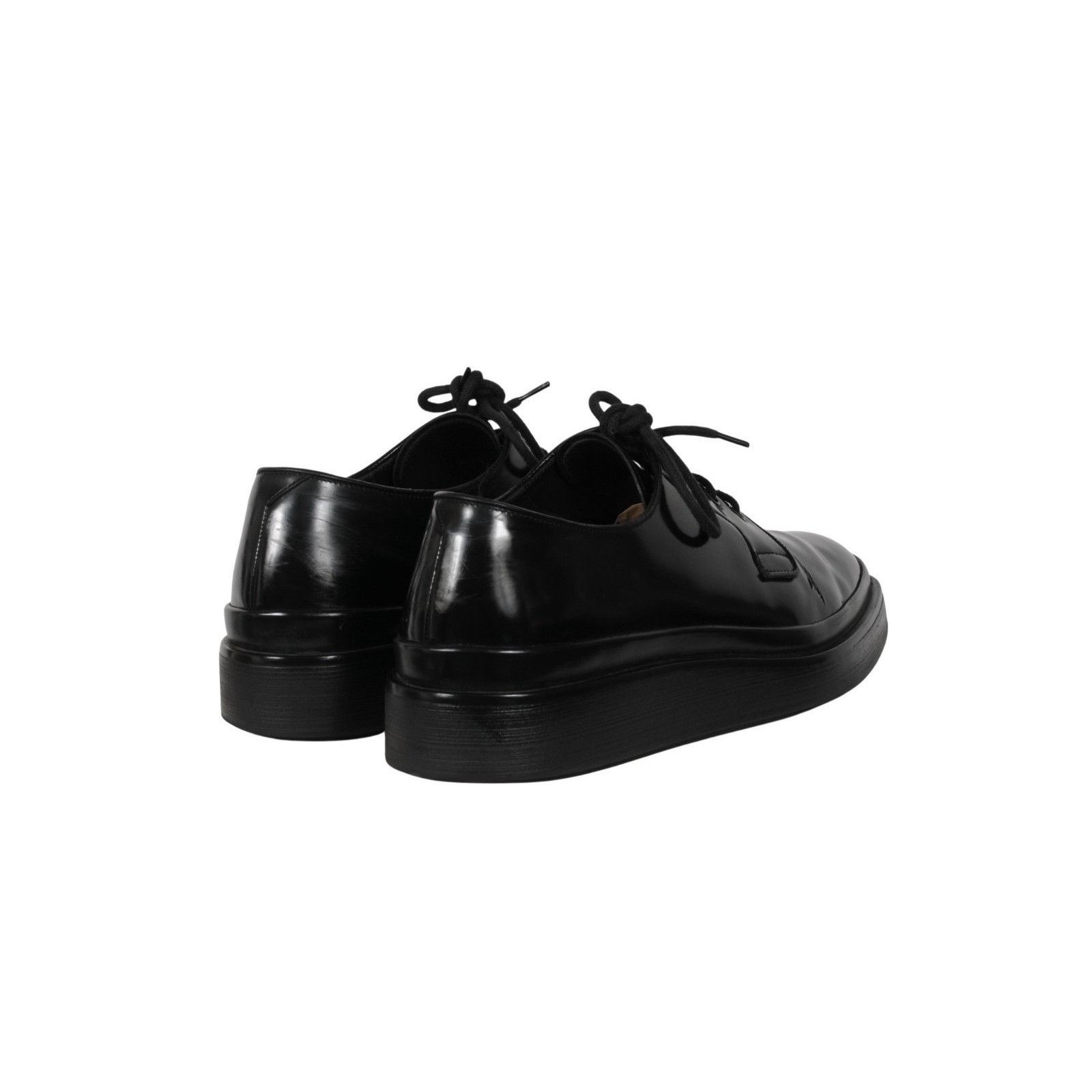 Prada Black Leather Oxford Chunky Derby - 02631 Size US 10.5 / EU 43-44 - 10 Thumbnail