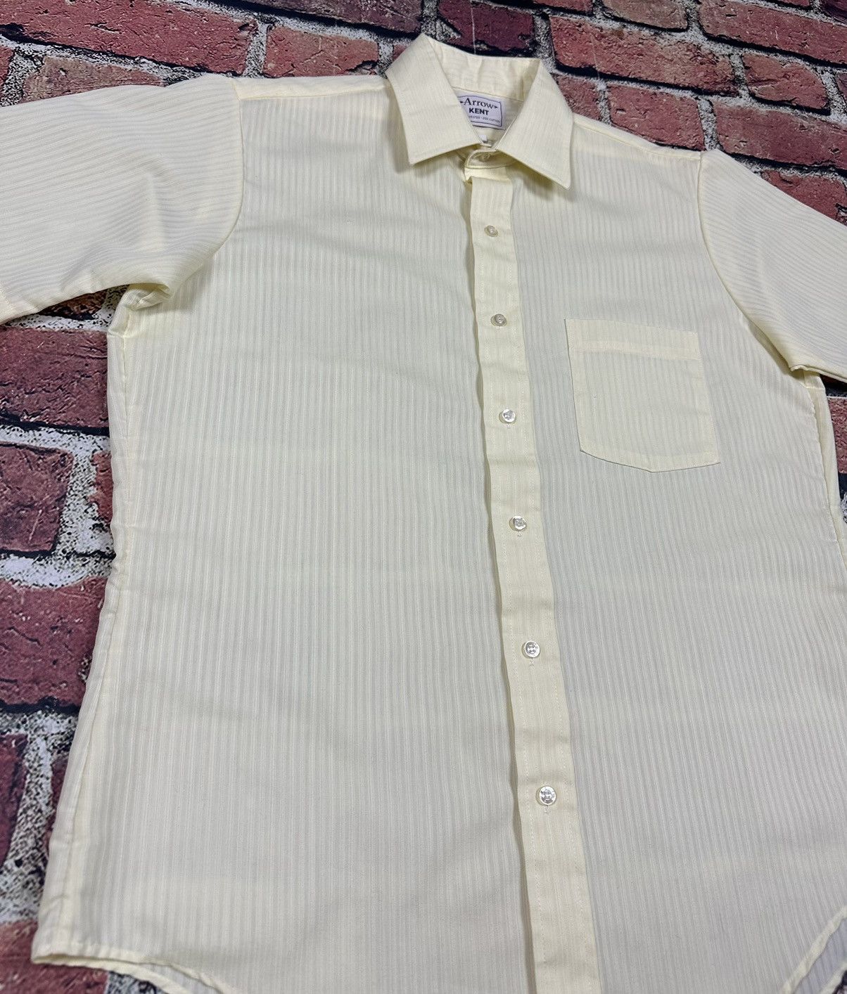 Arrow Vintage Arrow Kent Shirt Yellow Rockabilly 60s 70s USA Size US L / EU 52-54 / 3 - 4 Thumbnail