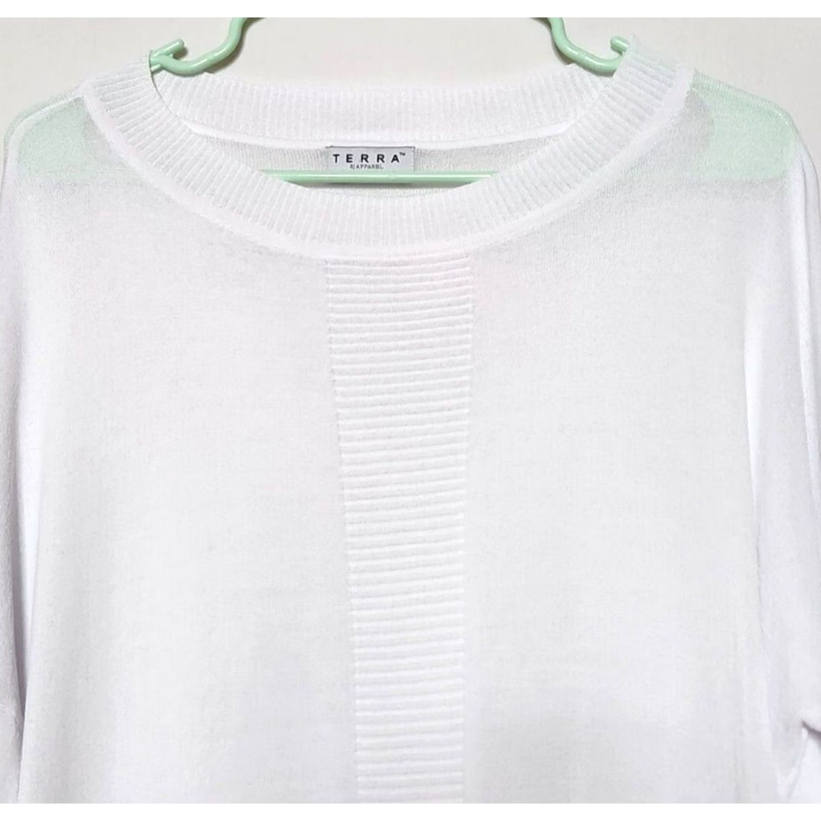 Vintage Terra Sweater Womens XL White Apparel Pullover Long Sleeve Rayon Nylon Blend Size XL / US 12-14 / IT 48-50 - 3 Thumbnail
