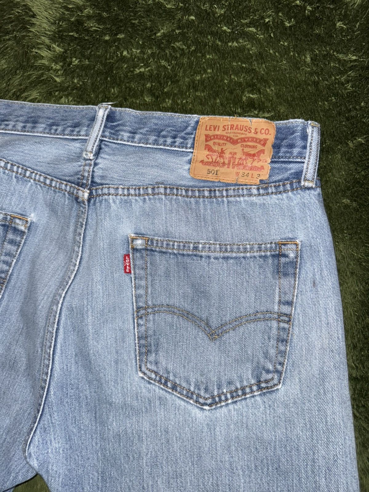 Levi's [W34/L32] Levis 501 Distressed Vintage Wash Denim Pants Size US 34 / EU 50 - 9 Thumbnail