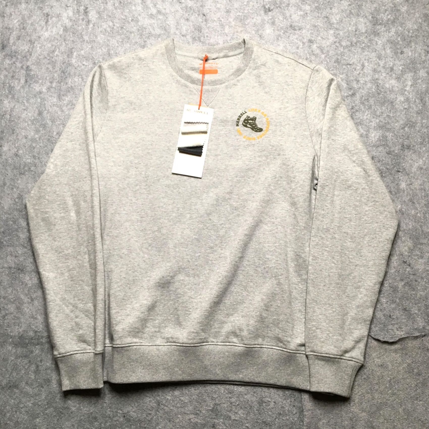 Merrell Merrell Mens Sweatshirt Grey Heather Life's An Adventure Fleece Hiking Graphic Print Crewneck M Size US M / EU 48-50 / 2 - 2 Thumbnail