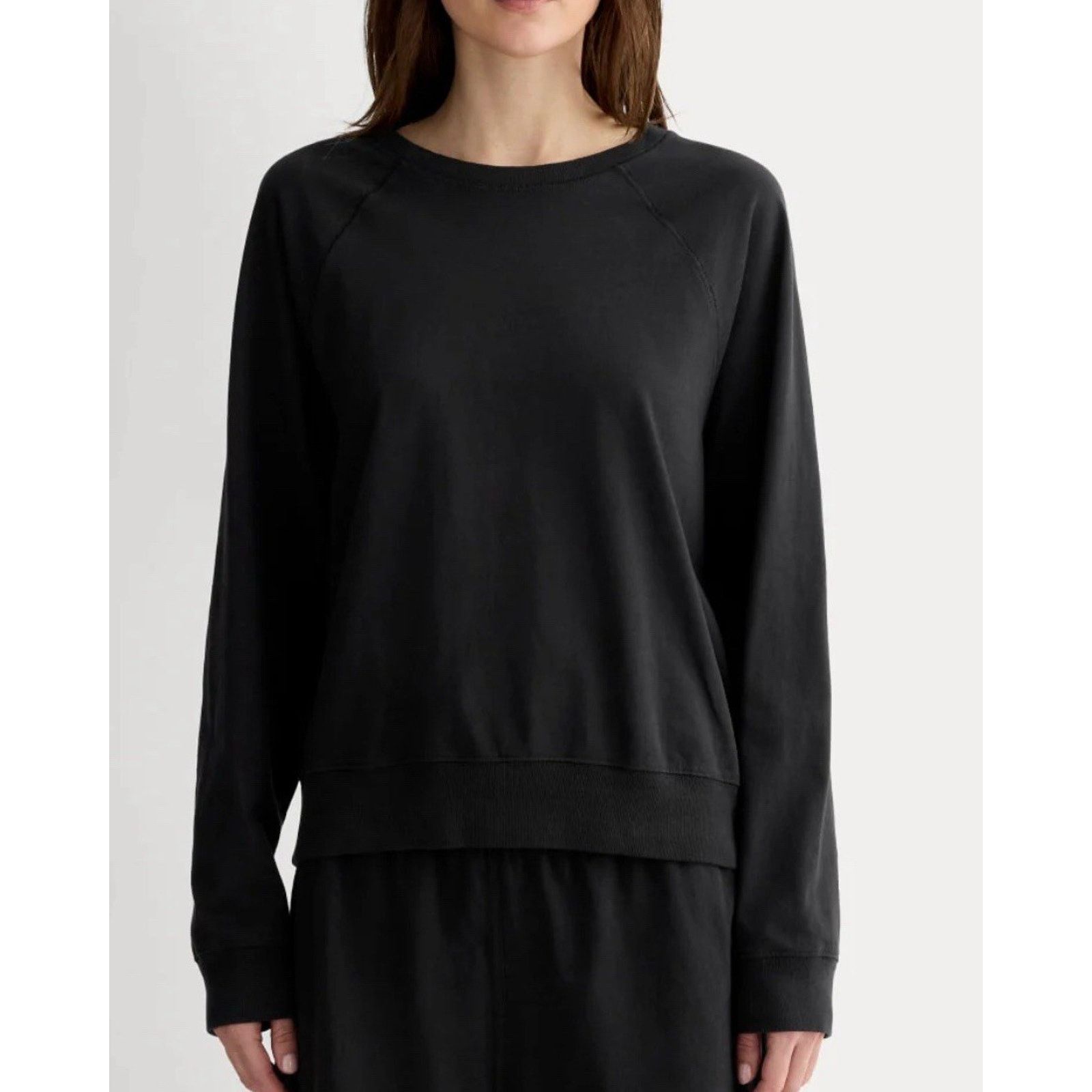 Everlane Everlane black Sweatshirt Sweater Top Cotton size XS A001361 Size XS / US 0-2 / IT 36-38 - 1 Thumbnail