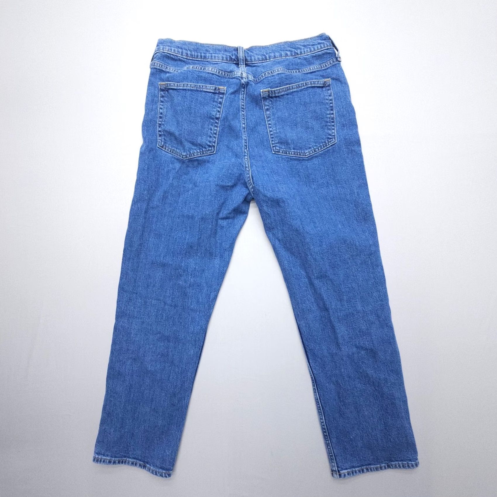 Gap Gap 1969 Jeans 31x26 High Rise Straight Blue Button Fly 5-Pocket Denim Stretch Comfort Women Regular XS-Plus? (Oops) Size 34" / US 12 / IT 48 - 2 Thumbnail