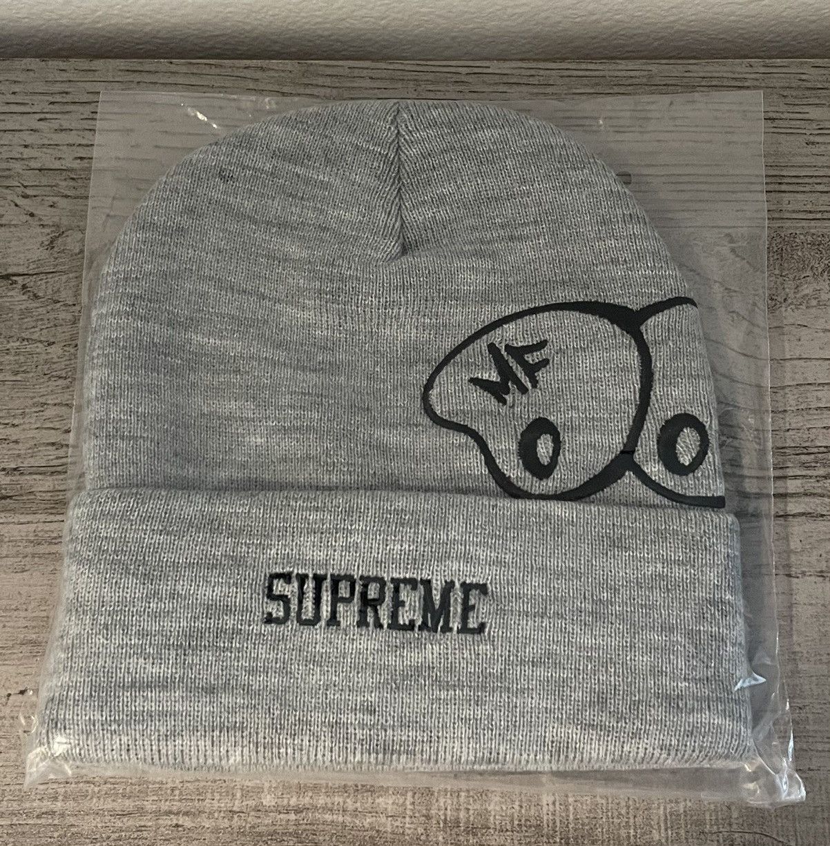 Supreme Supreme MF Doom Heather Grey Beanie | Grailed