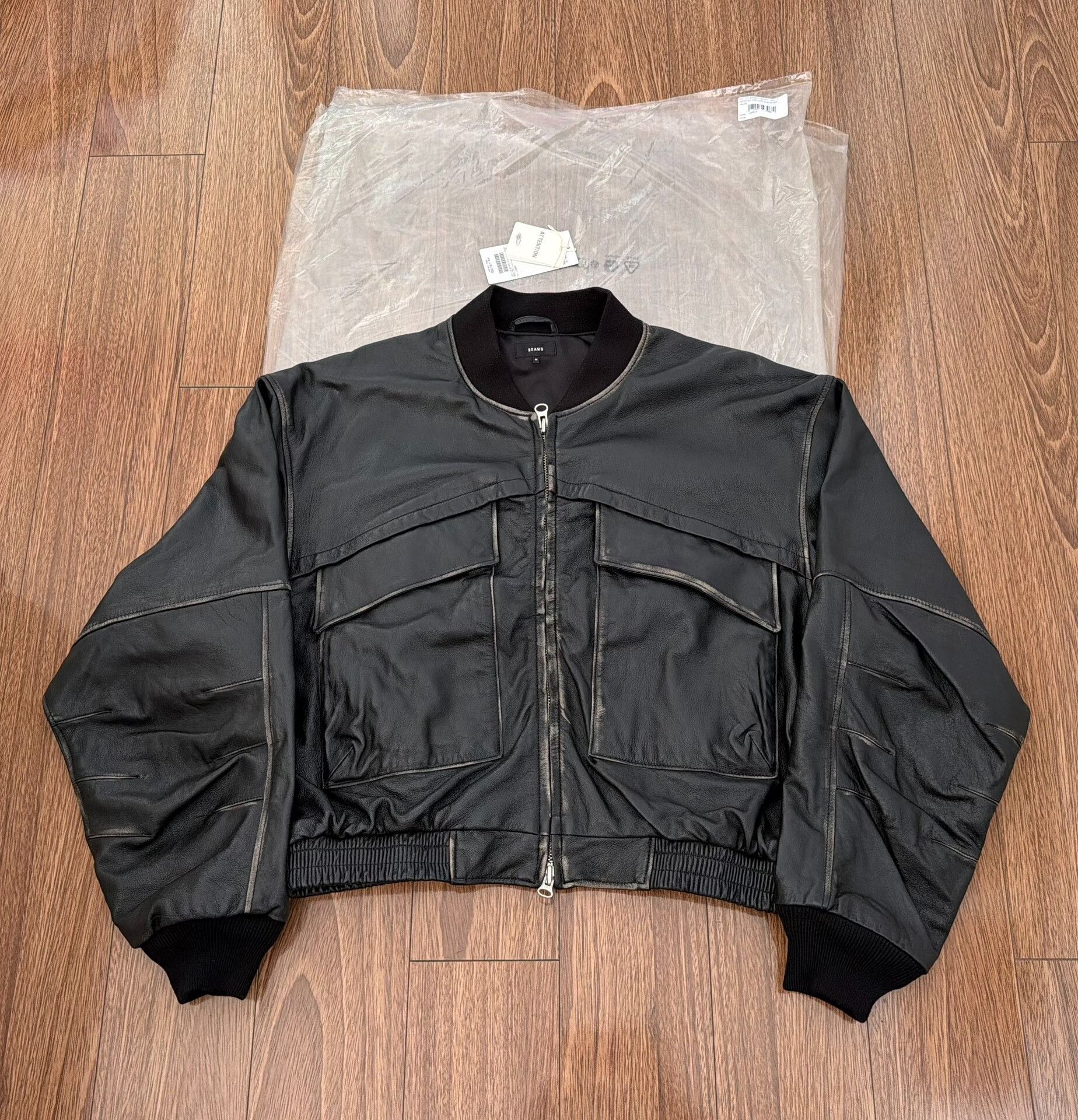 Beams Japan Vintage BEAMS Leather Bomber Jacket Size US M / EU 48-50 / 2 - 1 Thumbnail