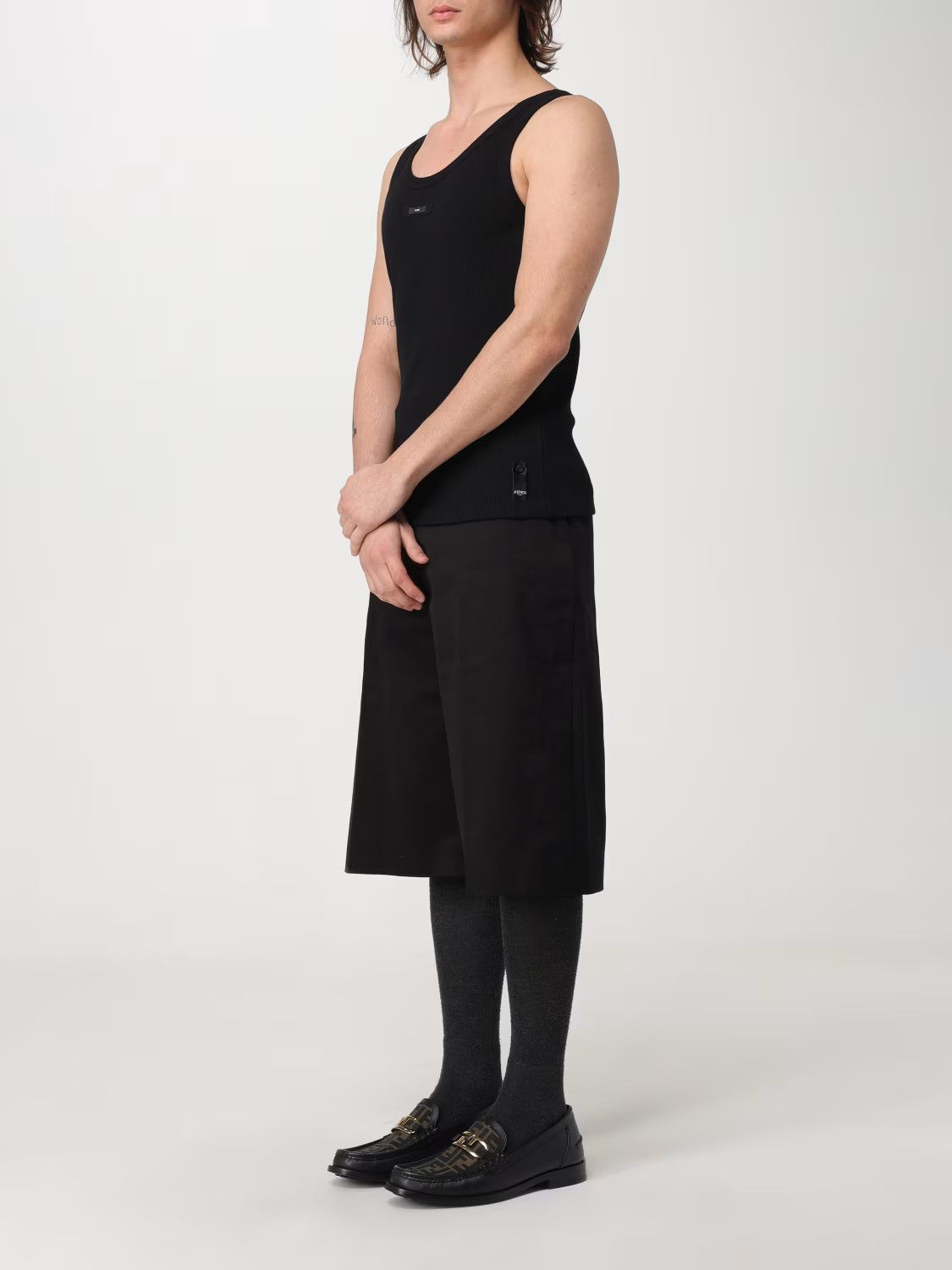 Fendi o1s1wg110425 Tank Tops in Black Size US M / EU 48-50 / 2 - 2 Thumbnail