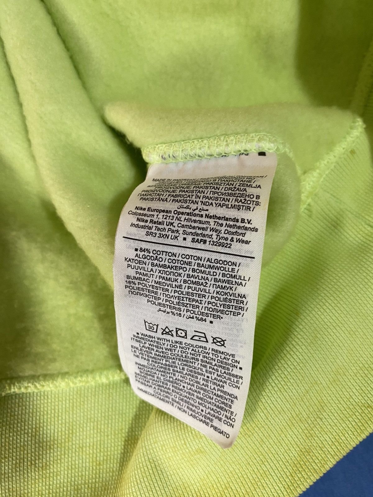 Stussy Stüssy x Nike sweatshirt, size XL, neon yellow, new with tag Size US XL / EU 56 / 4 - 16 Thumbnail