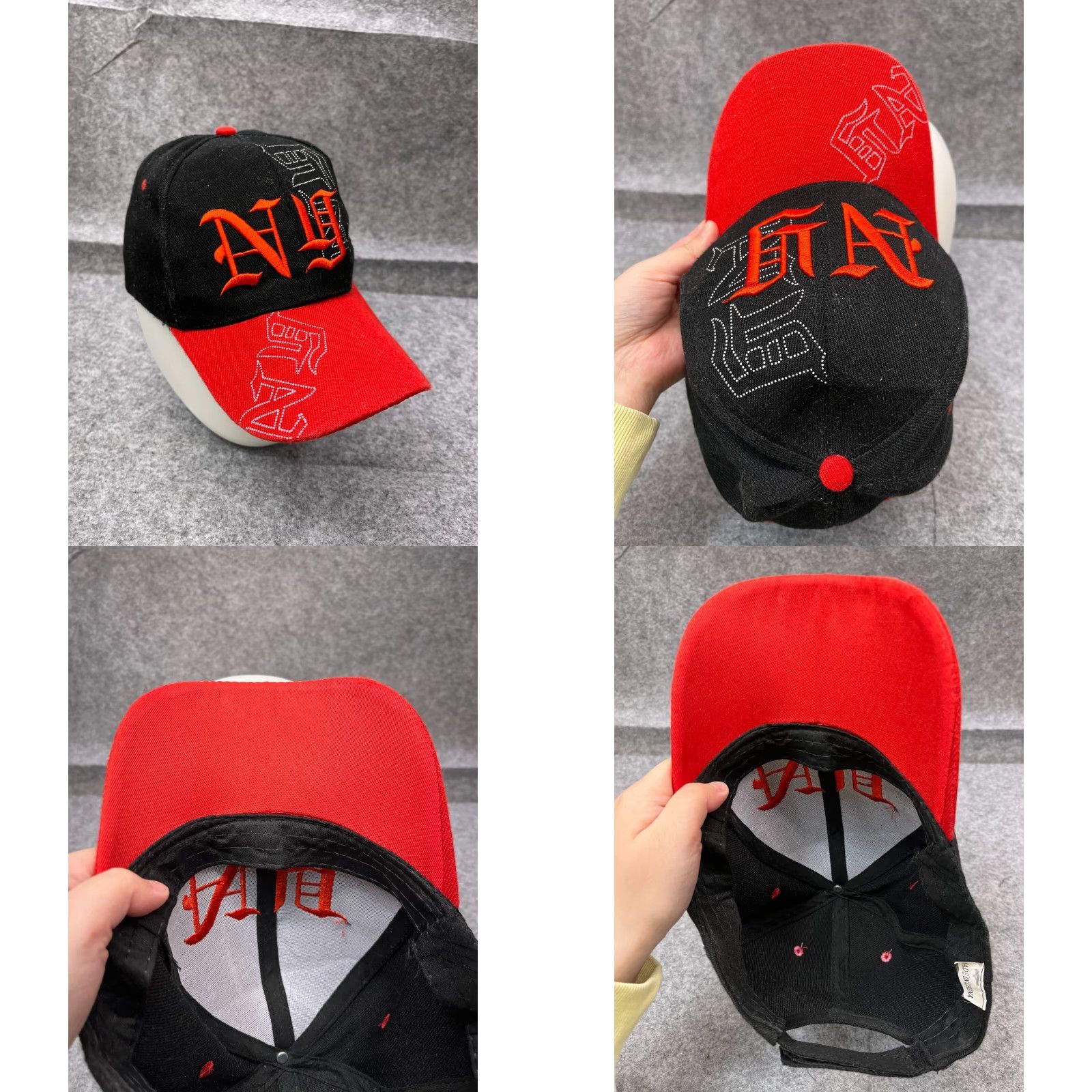 Vintage New York NY Hat Cap Adjustable One Size Black Red Cotton Blend Embroidered Baseball Cap Men Outdoor Casual Travel Mens Womens Boys Girls Size ONE SIZE - 8 Thumbnail