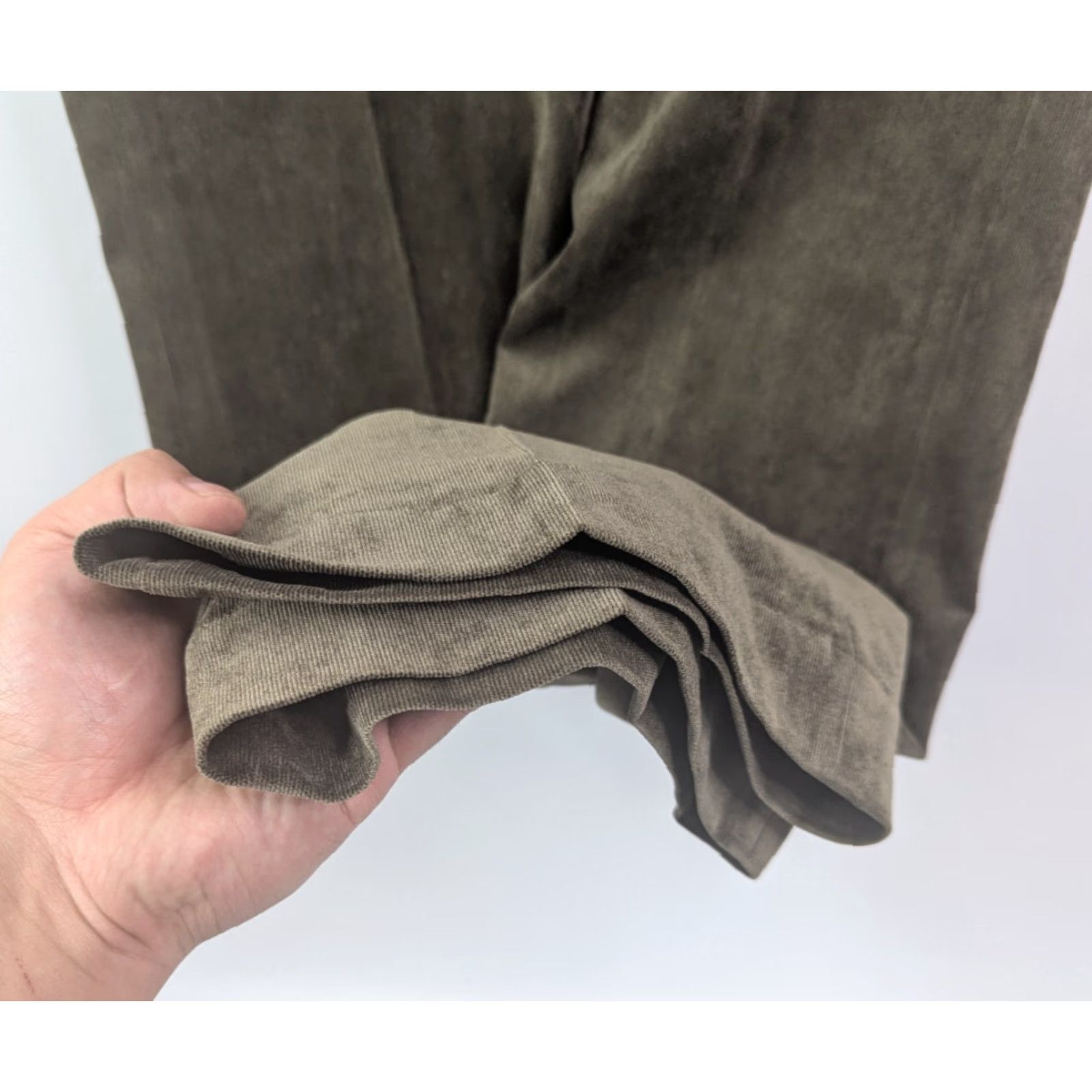 Coldwater Creek Coldwater Creek Womens Whisper Corduroy Tousers Pants Size 4 Olive Green Size 27" / US 4 / IT 40 - 2 Thumbnail