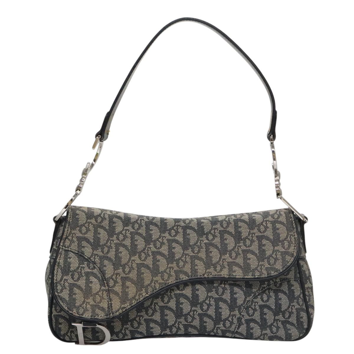 Dior Saddle Navy Canvas Shoulder Bag (Pre-Owned) Size ONE SIZE - 1 Thumbnail