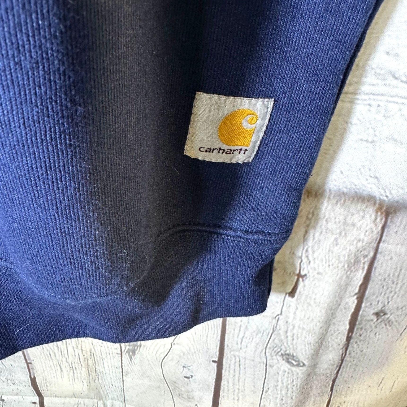 Carhartt VINTAGE Carhartt K124 NVY Mens LT Tall Navy Blue Crewneck Sweatshirt Pullover Size US L / EU 52-54 / 3 - 3 Thumbnail