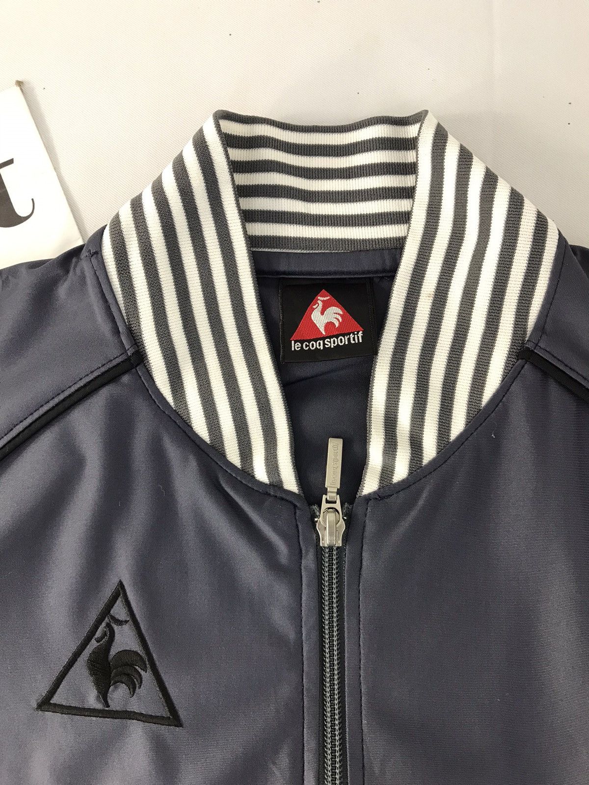 Le Coq Sportif × Vintage Vintage Sweater Sportwear LecoqSportif Zipper Design Striped Size US M / EU 48-50 / 2 - 6 Thumbnail