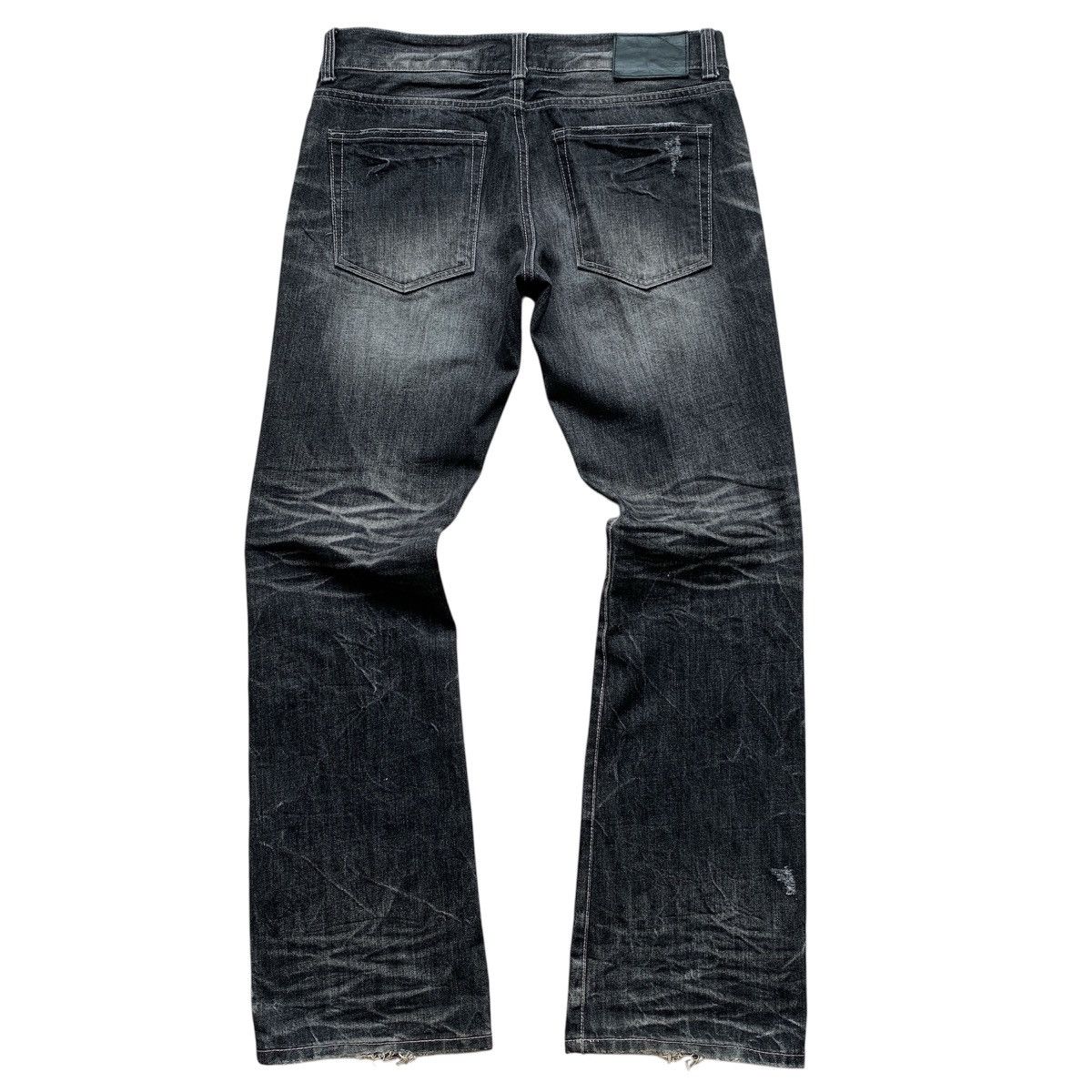 If Six Was Nine La Gate Distressed Flare Denim Jeans Size US 32 / EU 48 - 3 Thumbnail