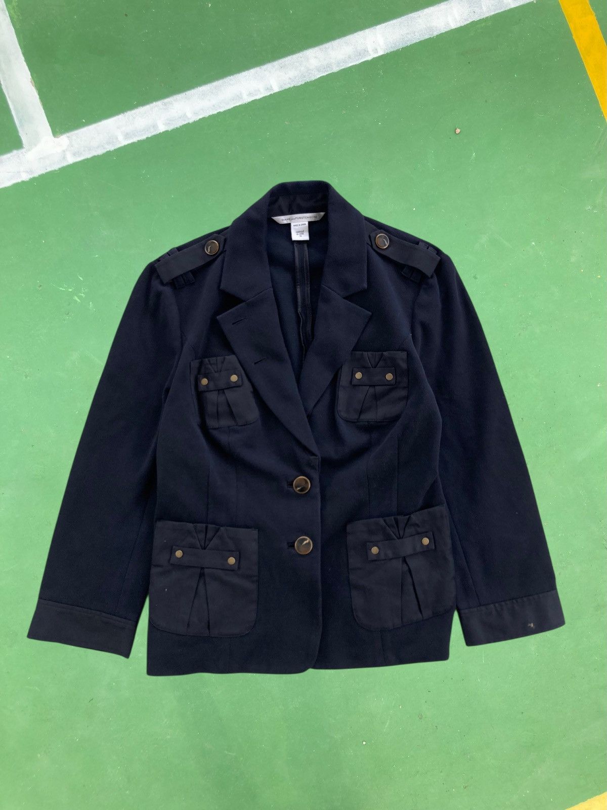 Diane von Furstenberg Structured Utility Blazer with Button Details Bondage Jacket Size M / US 6-8 / IT 42-44 - 1 Thumbnail