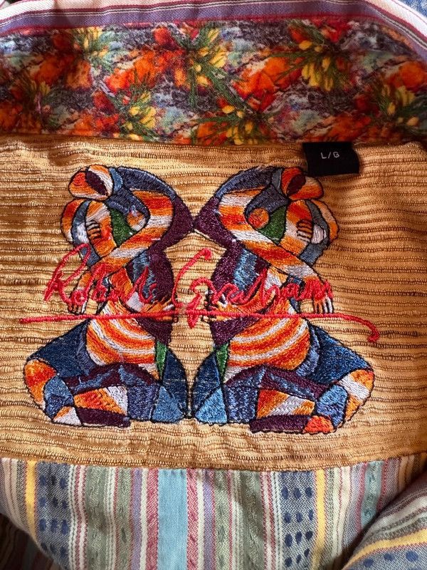 Robert Graham Colorful Men’s Striped Shirt Cotton and Silk Robert Graham Size US L / EU 52-54 / 3 - 10 Thumbnail