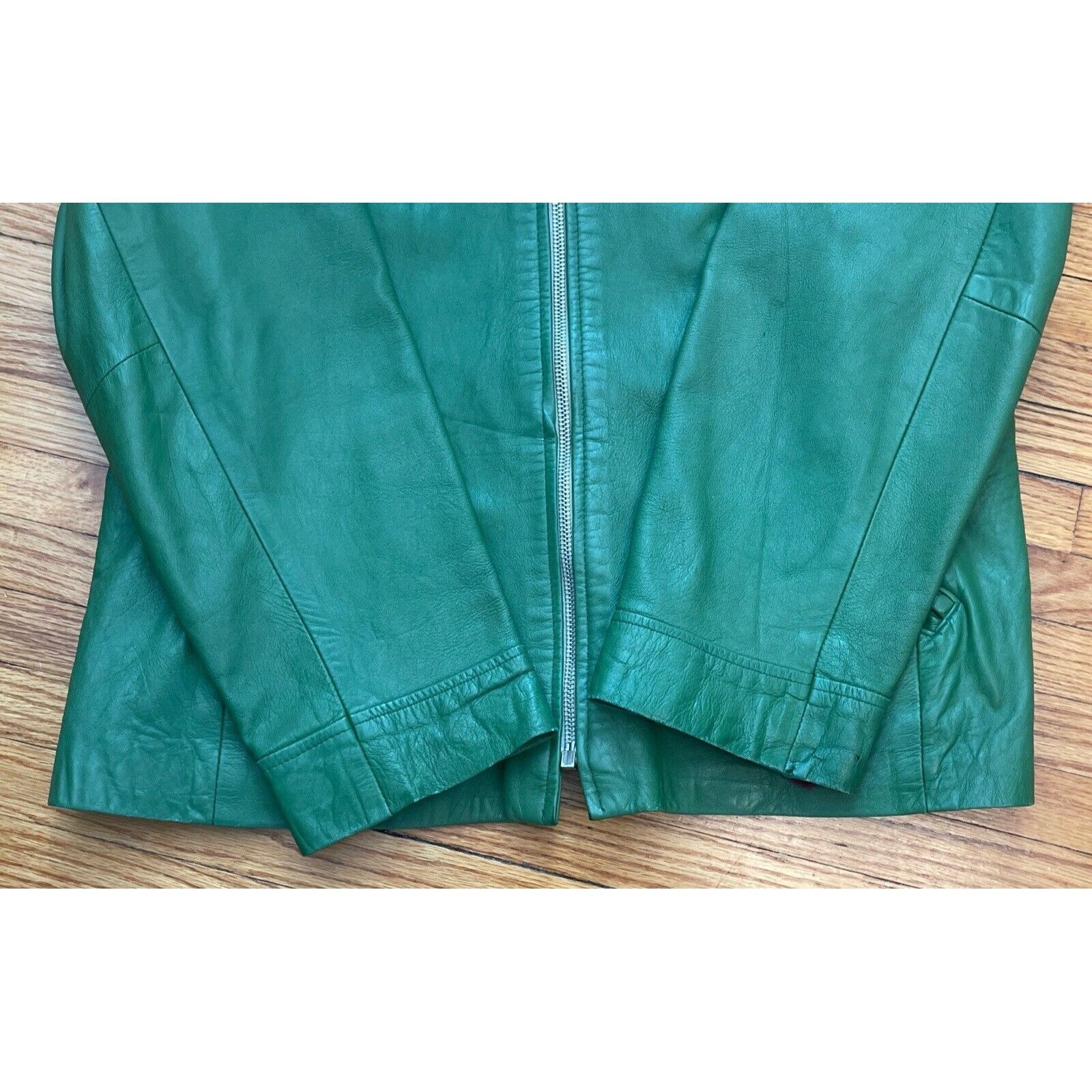 Avirex Vintage XL Avirex Green Leather Varsity Bomber Jacket USA Ma Size US XL / EU 56 / 4 - 8 Thumbnail