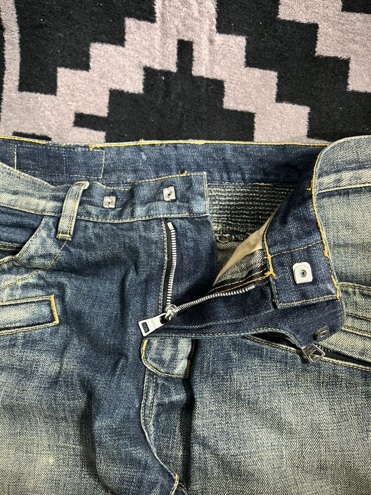 Balmain Christophe Decarnin mudwash biker denim jeans Size US 32 / EU 48 - 5 Thumbnail