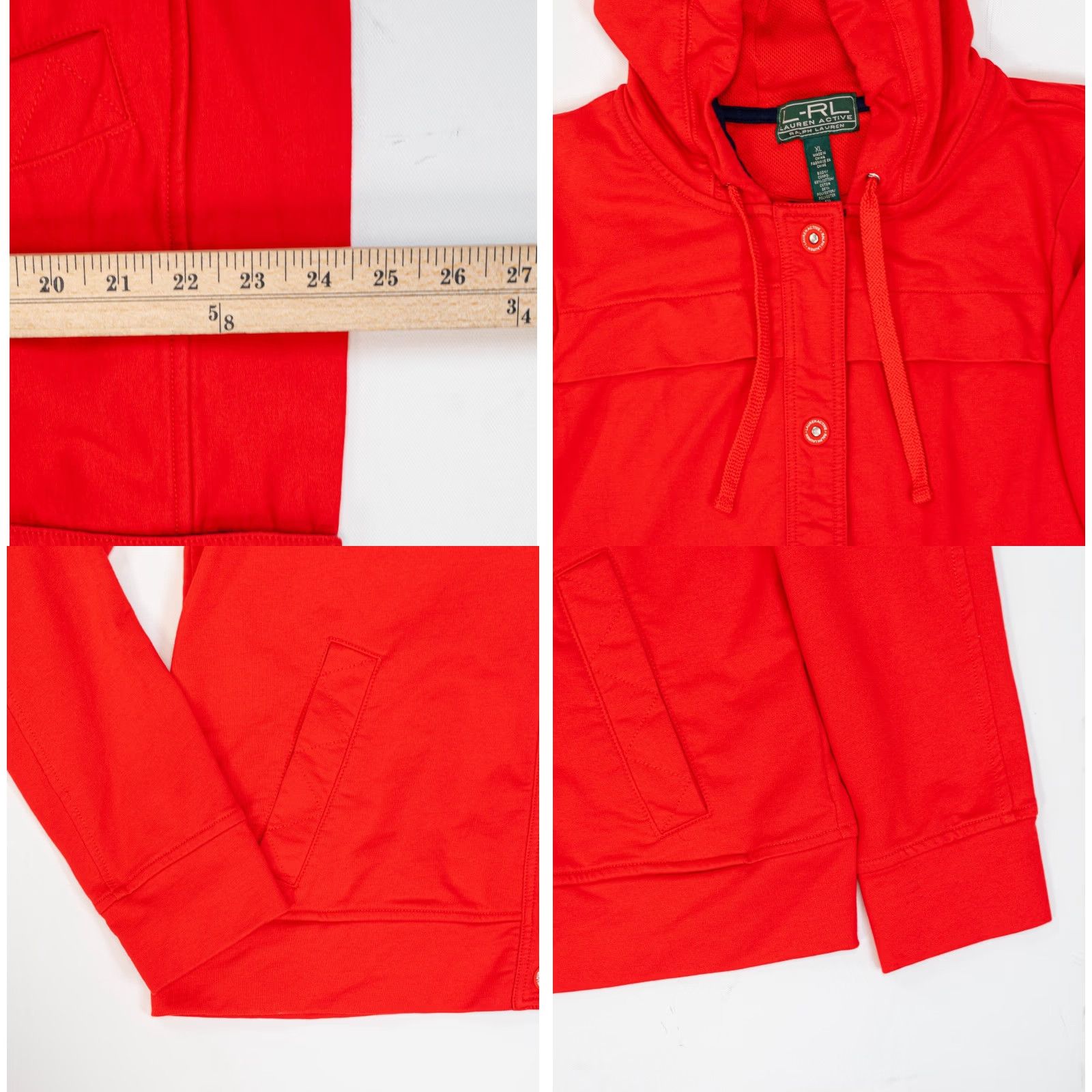 Vintage VINTAGE Active Ralph Lauren Women's Jacket XL Red Yacht Club Hooded Pockets Preppy Size XL / US 12-14 / IT 48-50 - 8 Thumbnail