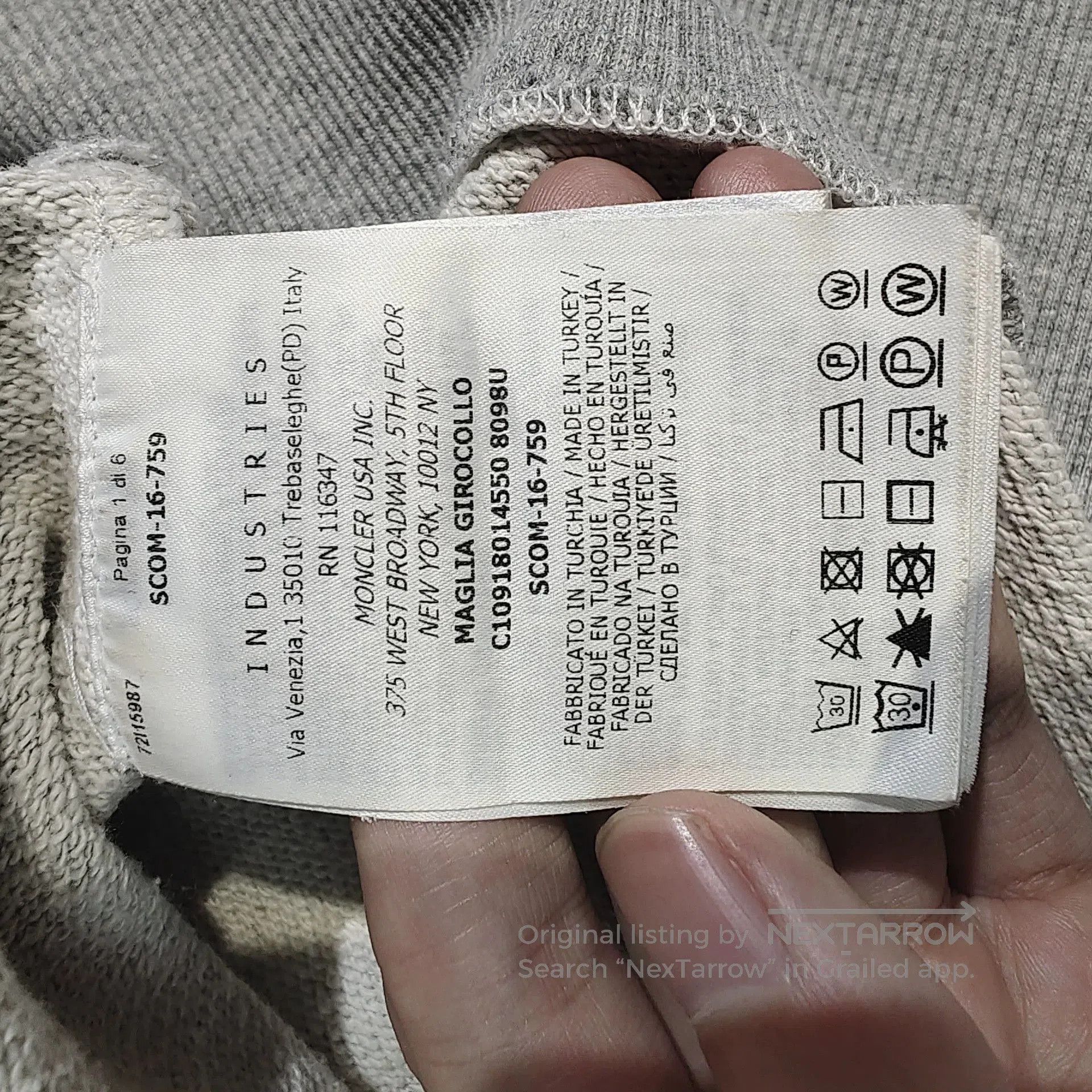 Moncler moncler gray sweatshirt with heart design. Size US XL / EU 56 / 4 - 4 Thumbnail