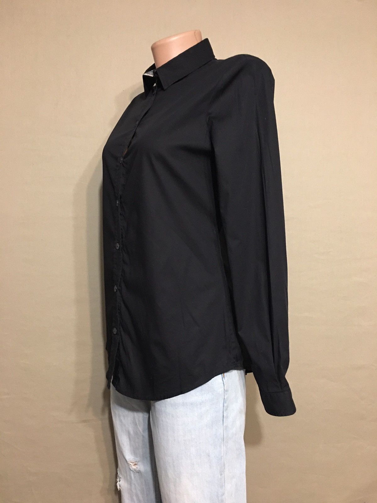 Burberry BURBERRY BRIT Black Cotton Shirt Size XS Size XS / US 0-2 / IT 36-38 - 2 Thumbnail