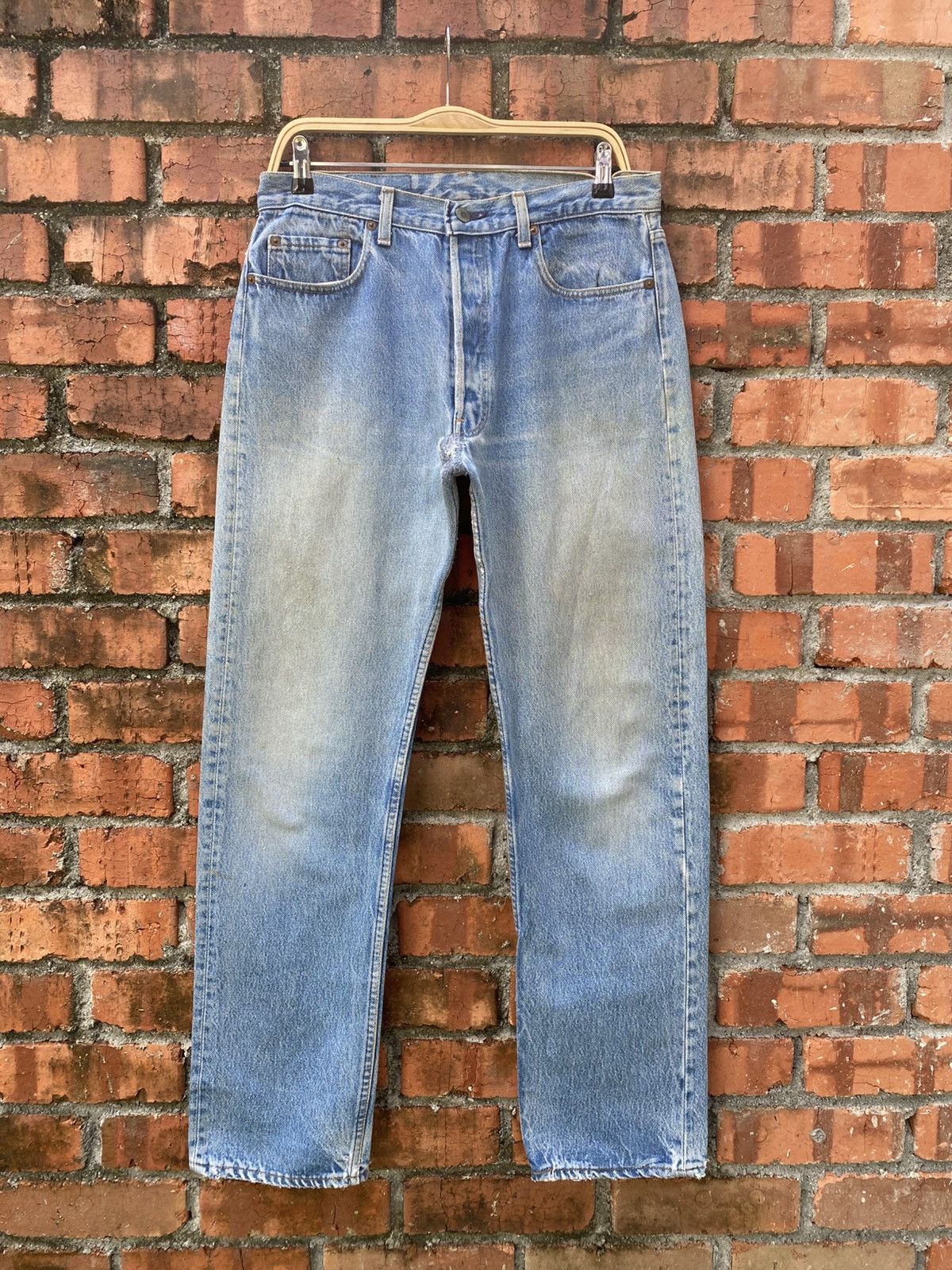 Levi's Vintage Clothing W33x31.5 Vintage levi's 501 repaired distressed made in USA Size US 33 - 1 Thumbnail