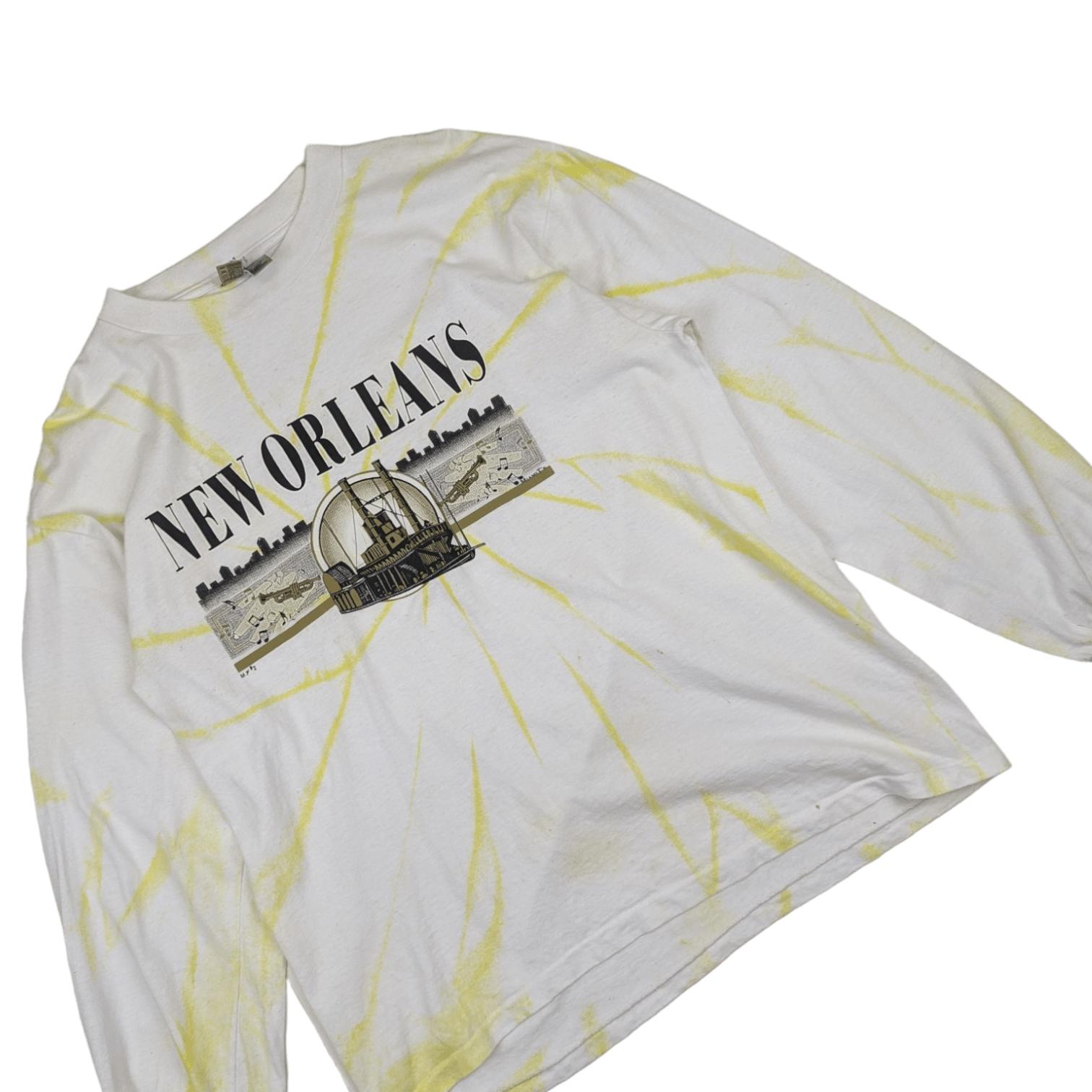 Vintage Vintage 90's ONEITA New Orleans Tie Dyed Long Sleeve T-Shirt Size US M / EU 48-50 / 2 - 3 Thumbnail