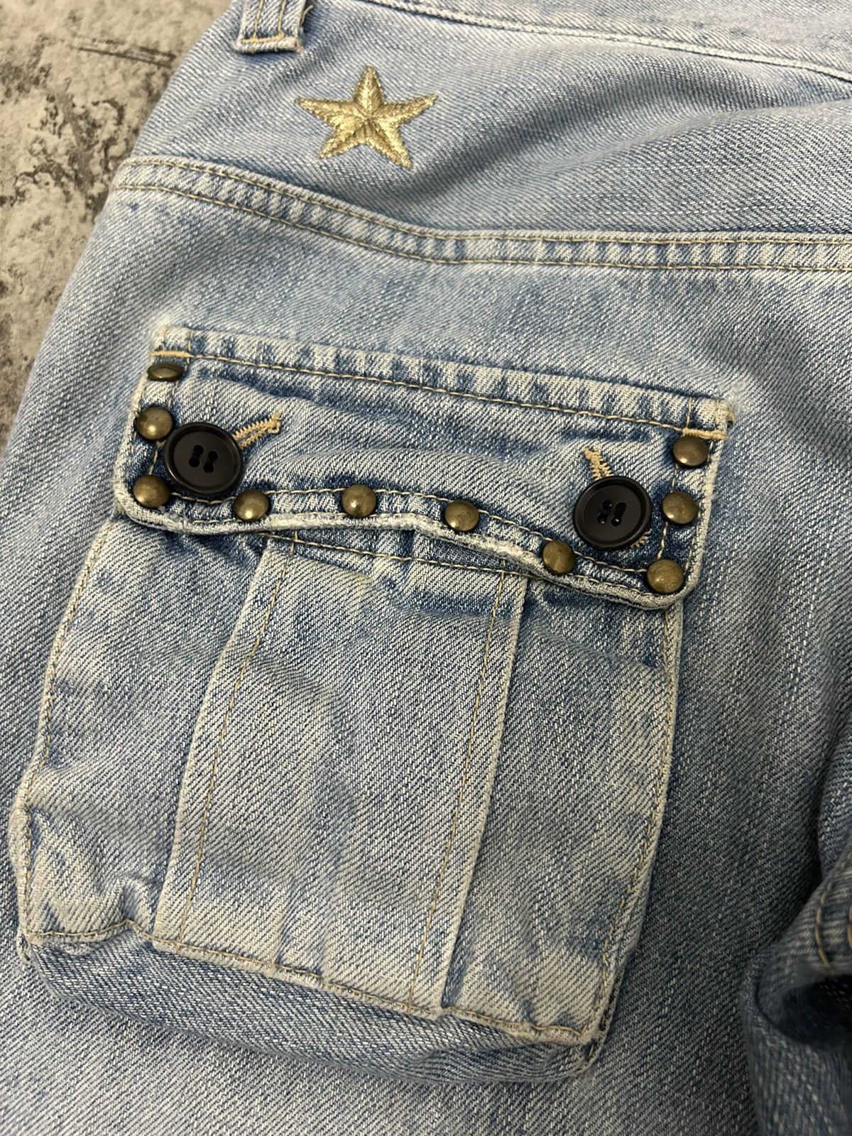 Hysteric Glamour × Japanese Brand × Seditionaries Word Wide Love Skull Ring Distressed Jeans Size US 30 / EU 46 - 7 Thumbnail