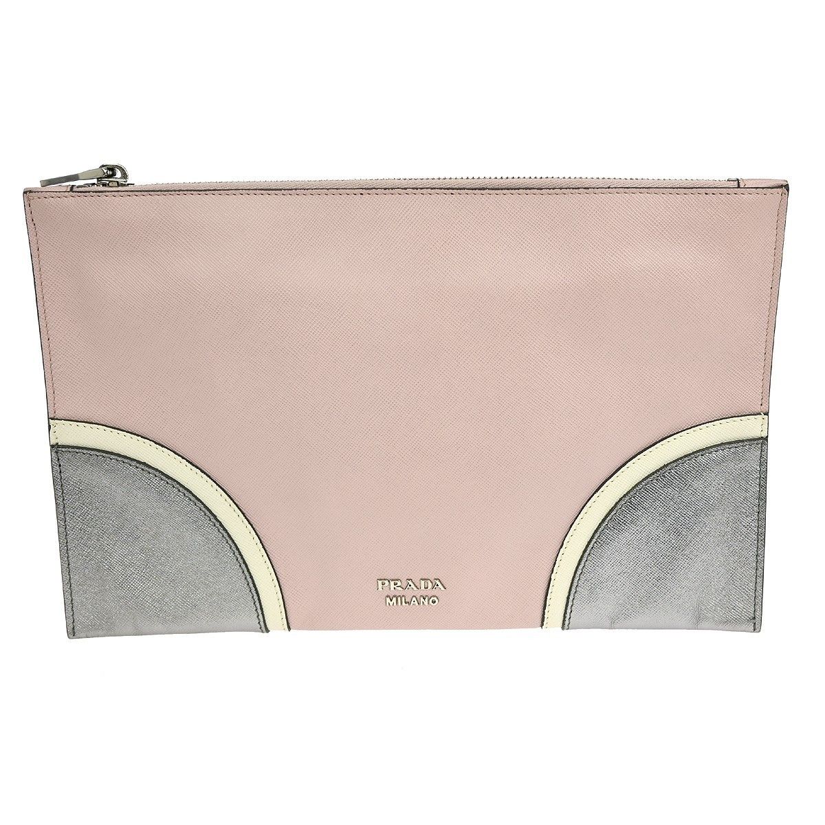 Prada Prada Hand Strap Clutch Saffiano Leather Size ONE SIZE - 1 Thumbnail