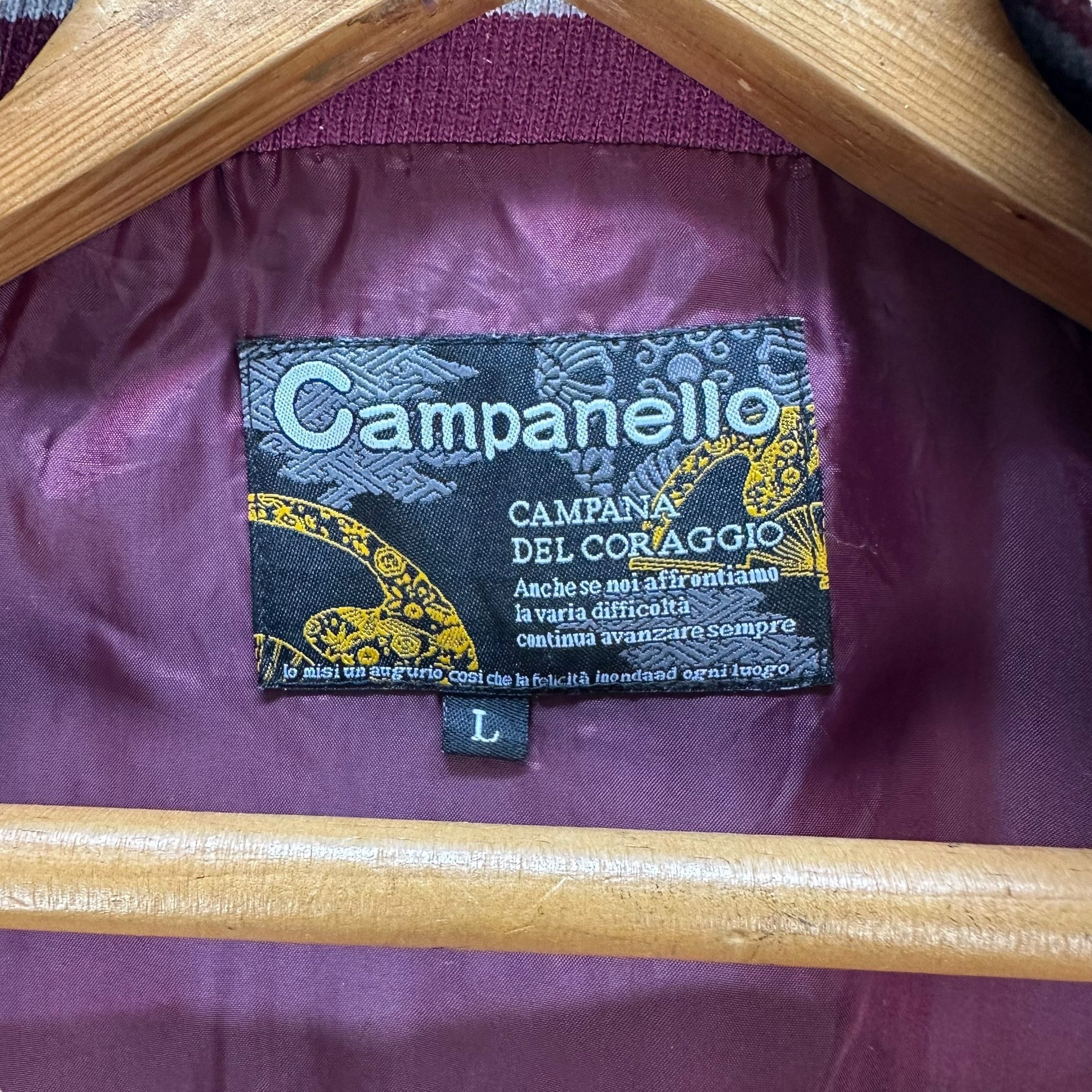 Japanese Brand CAMPANELLO Magenta Satin Sukajan Bomber Jacket #A39-0884 Size US L / EU 52-54 / 3 - 8 Thumbnail