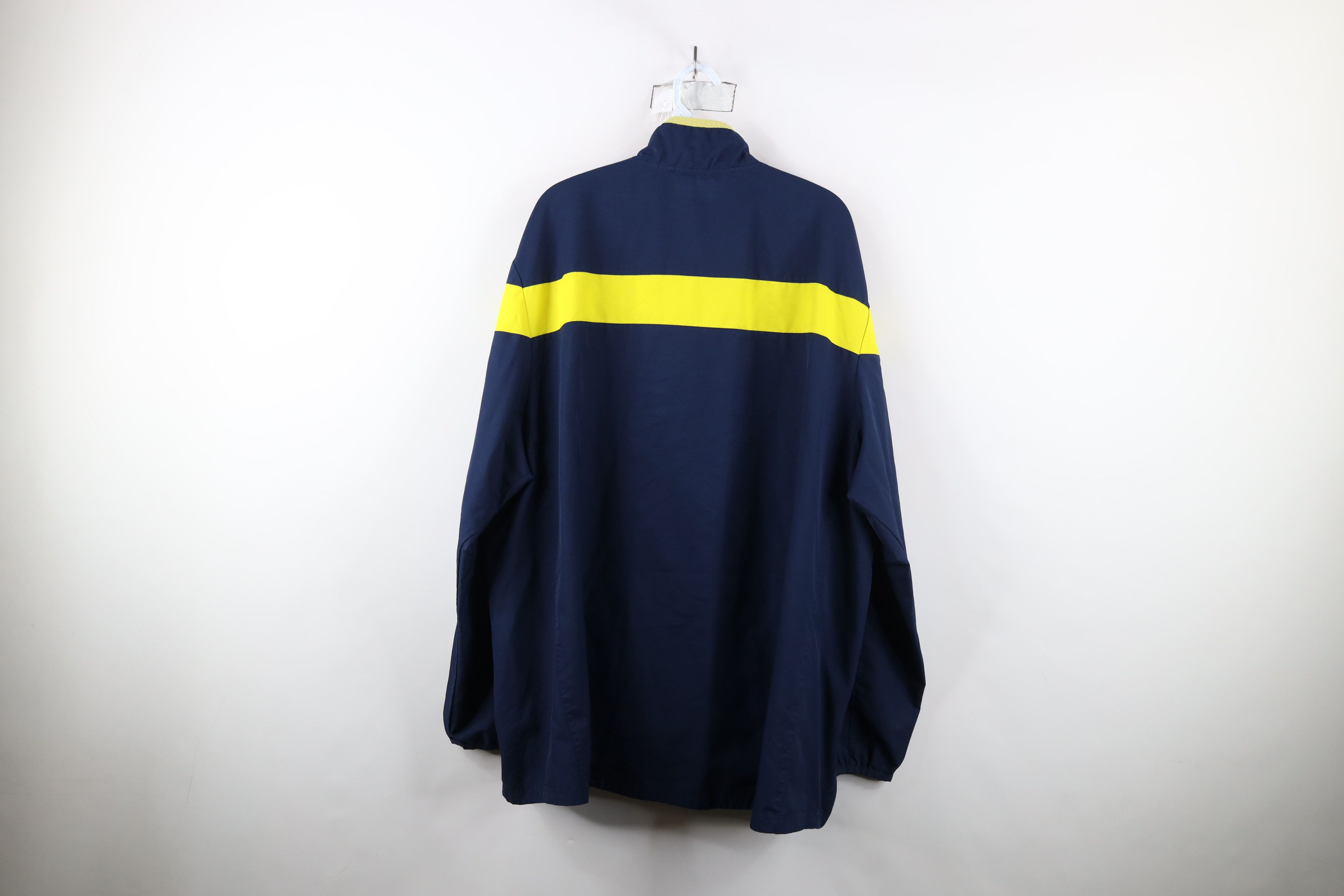 Adidas × Vintage Adidas University of Michigan Football Pullover Jacket Blue Size US XXL / EU 58 / 5 - 13 Thumbnail
